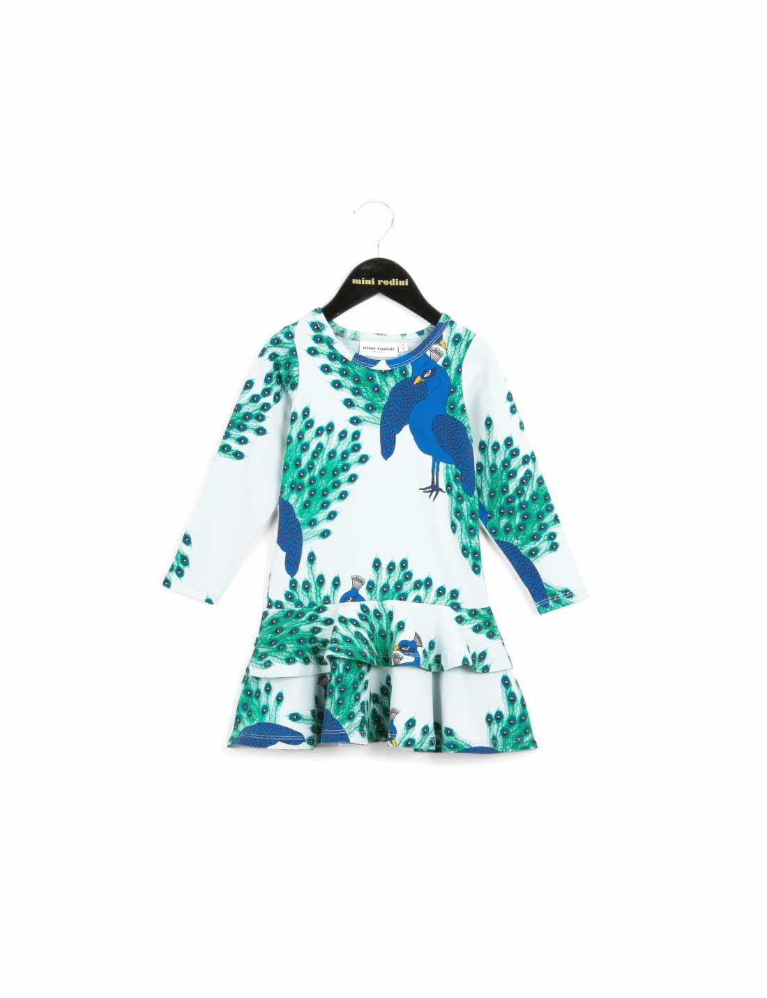 Peacock Frill Dress Lt Blue - CÉMAROSE | Children's Fashion Store