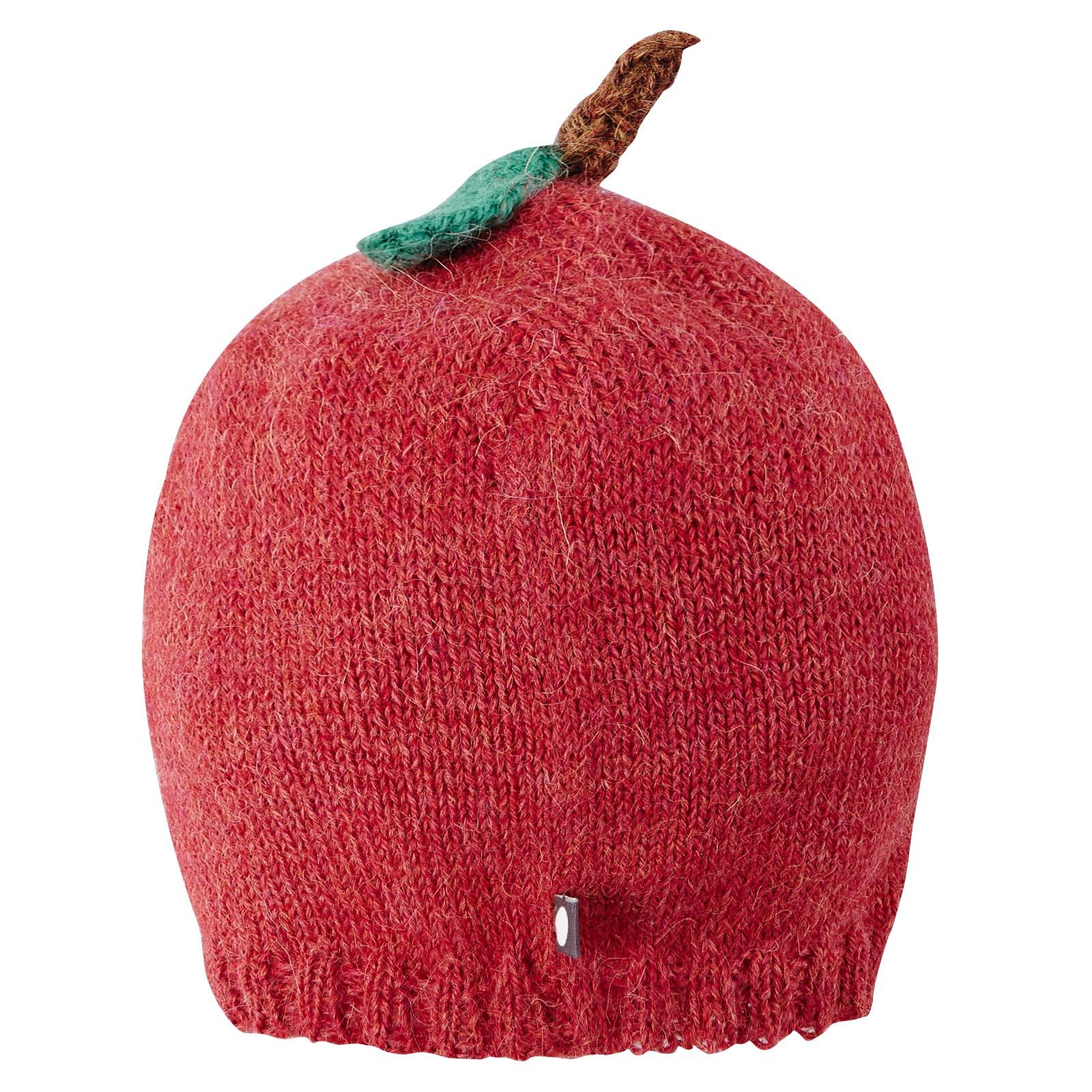 Baby Red Alpaca Wool Knitted Apple Trims Hat - CÉMAROSE | Children's Fashion Store - 2