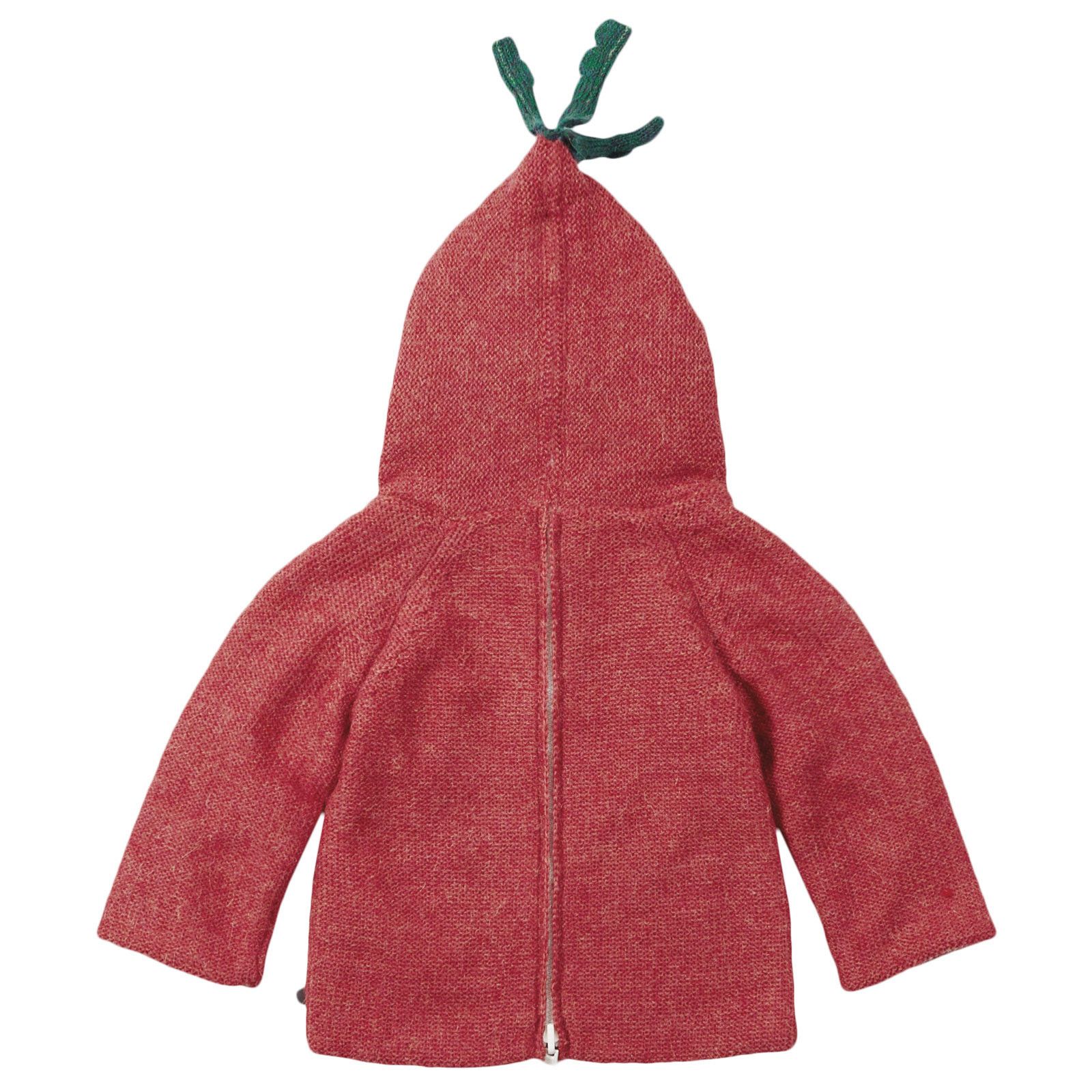 Baby Red Alpaga Wool Hooded Radish Sweatshirt - CÉMAROSE | Children's Fashion Store - 2
