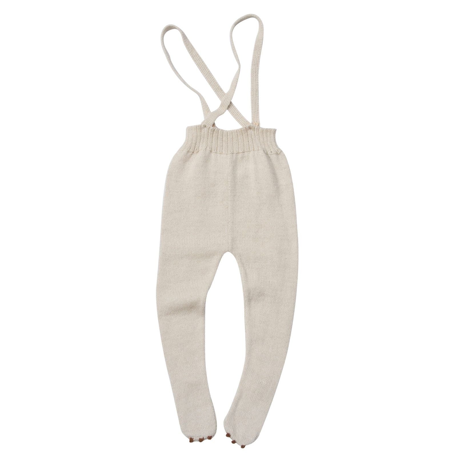 Baby White  Alpaga Wool Footie Suspender Trouser - CÉMAROSE | Children's Fashion Store