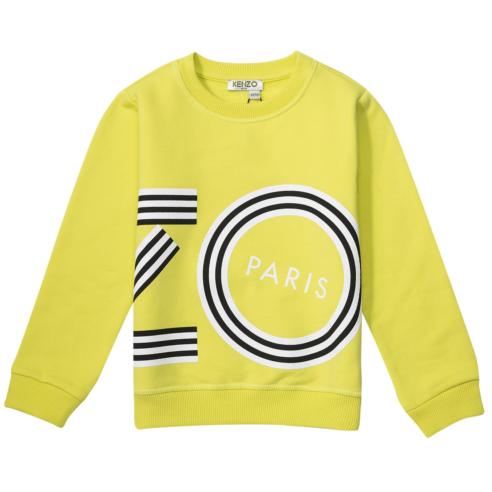 Baby&Girls Lime Green Printed Logo Sweatshirt - CÉMAROSE | Children's Fashion Store - 1