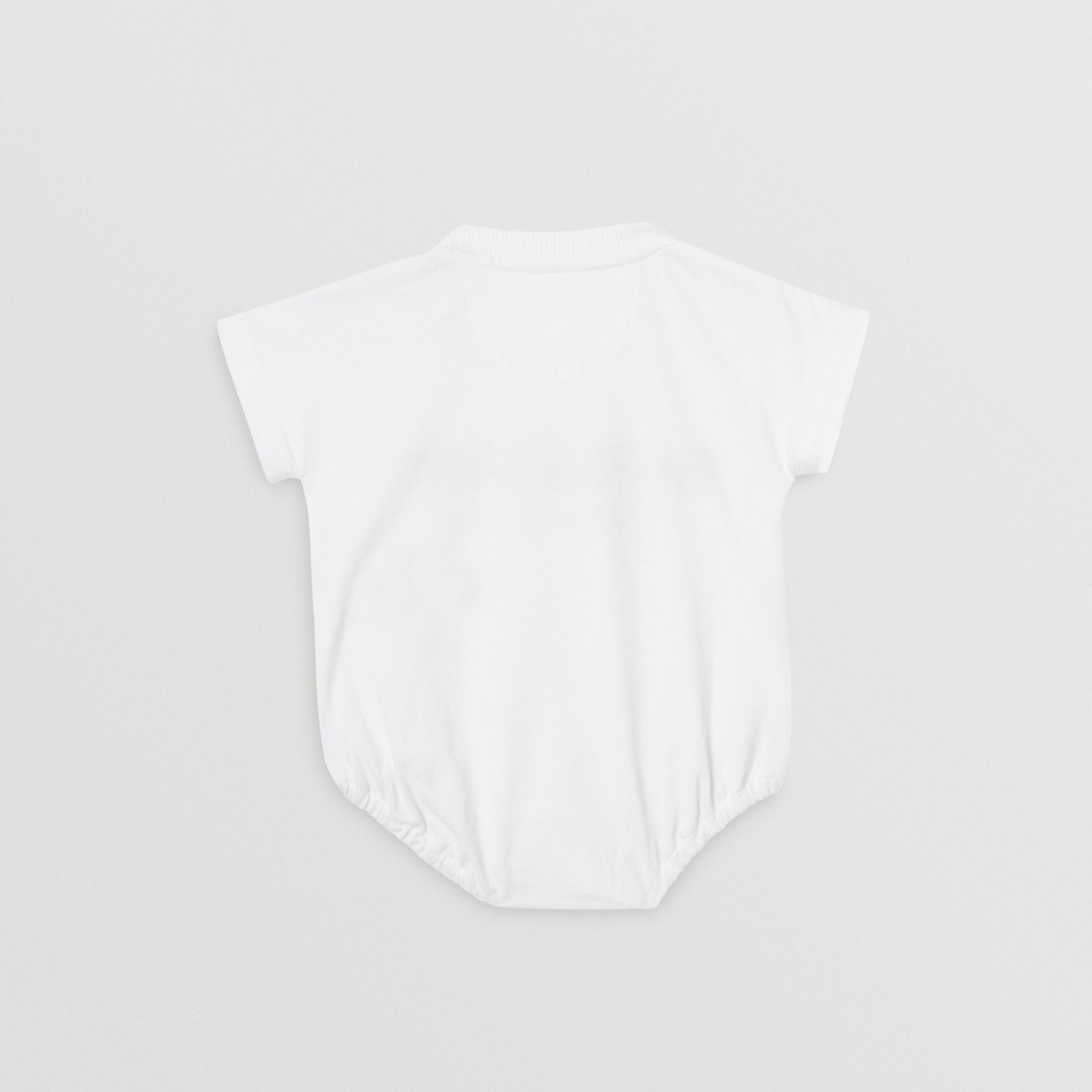 Baby Boys White & Black Cotton Babysuits