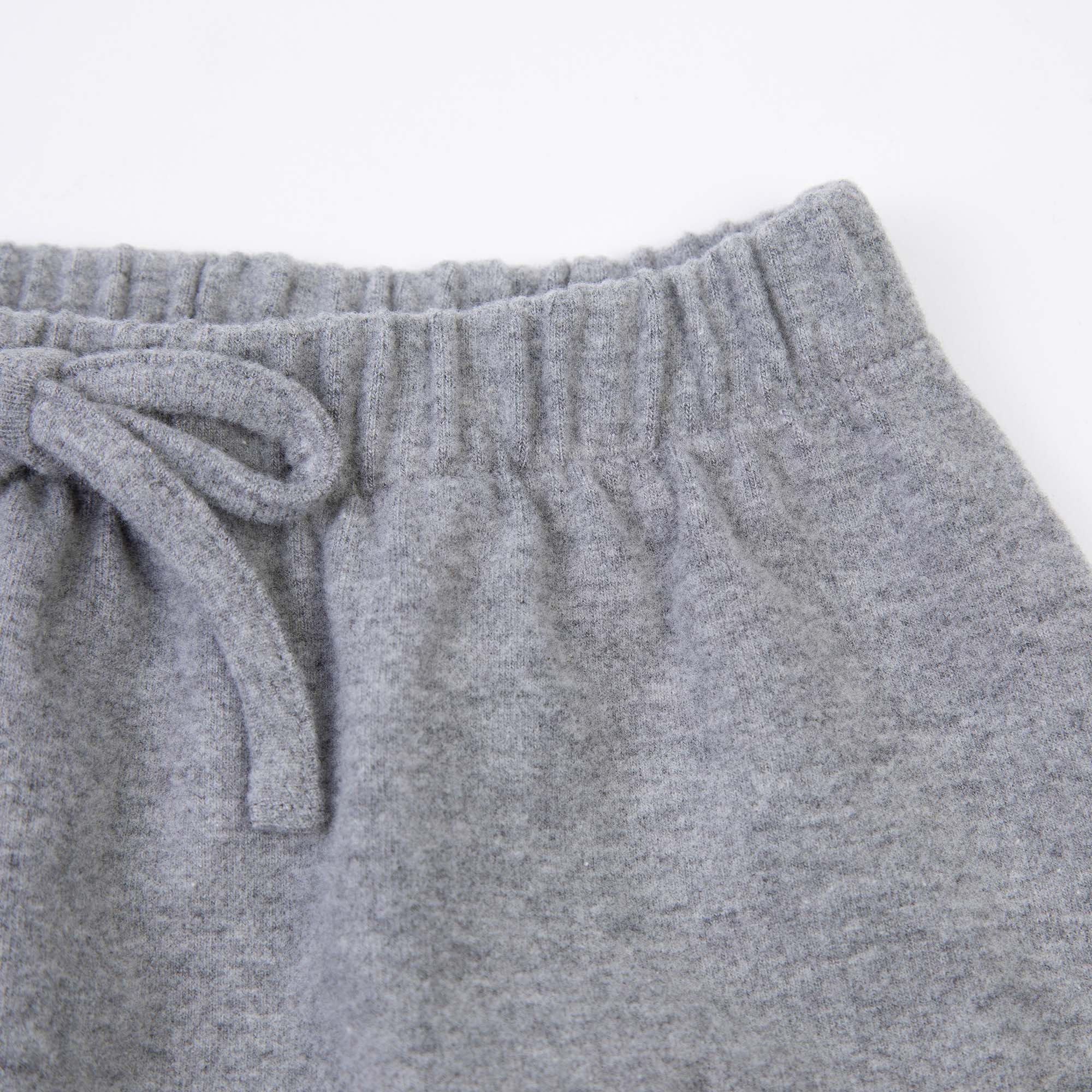 Baby Boys & Girls Grey Cotton Trousers