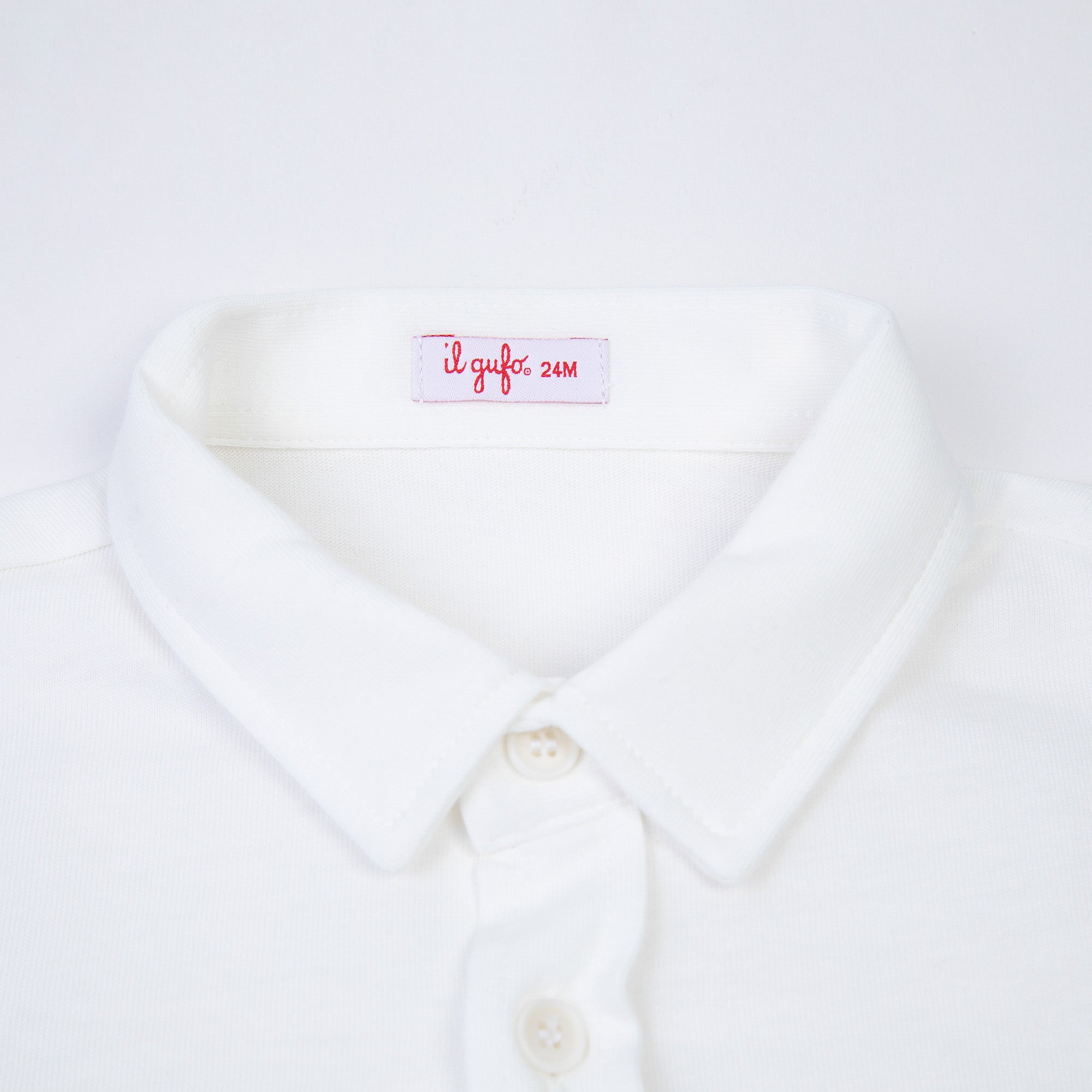 Baby Boys & Girls White Cotton Shirt