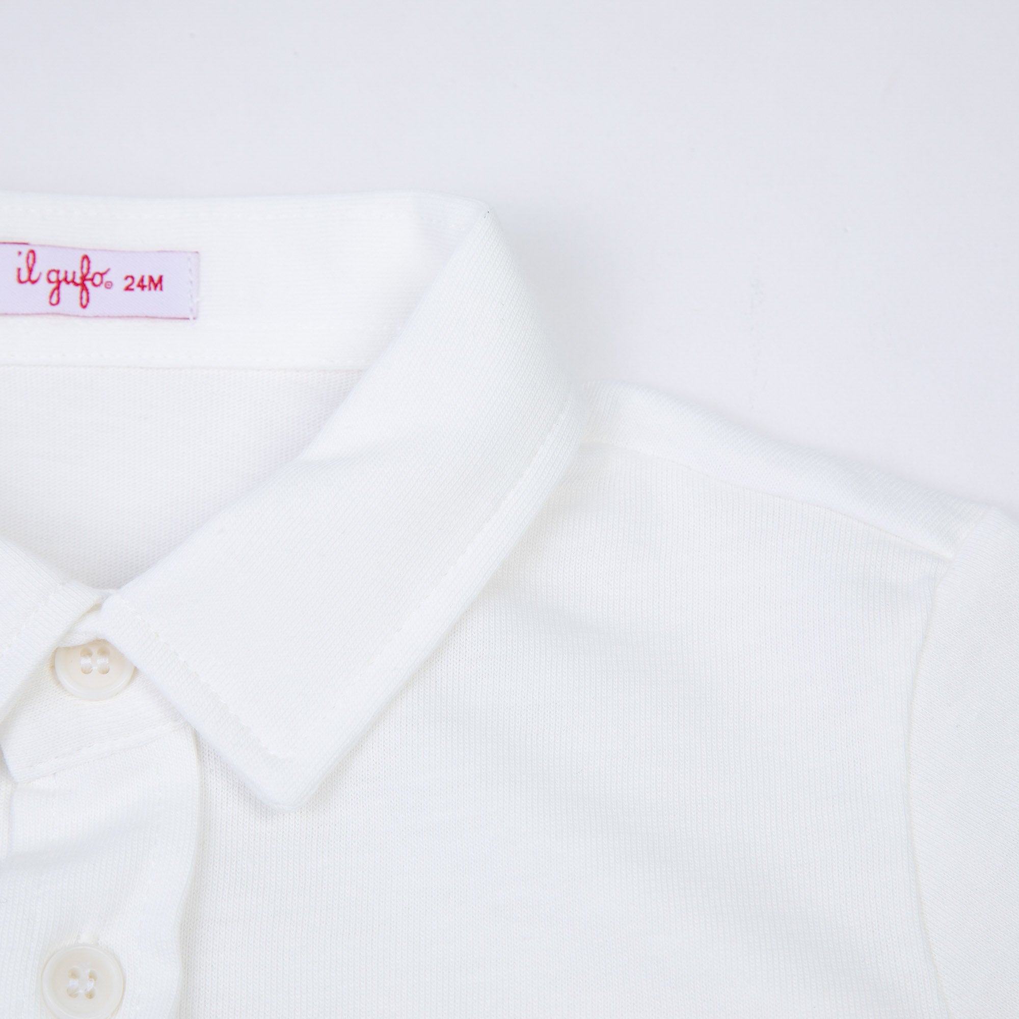 Baby Boys & Girls White Cotton Shirt