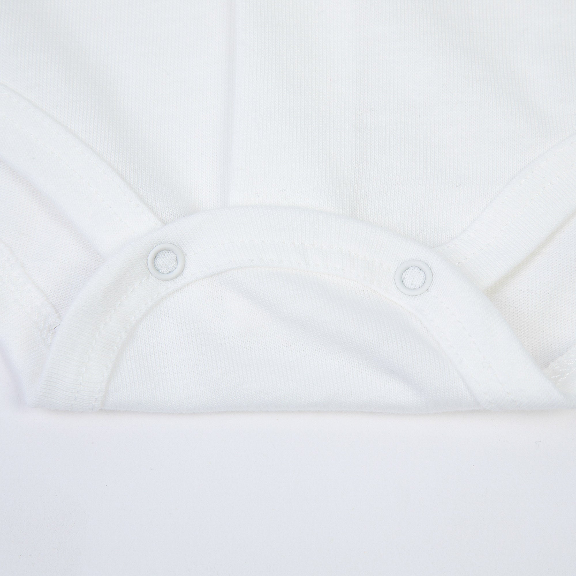 Baby Boys White Cotton Babysuit