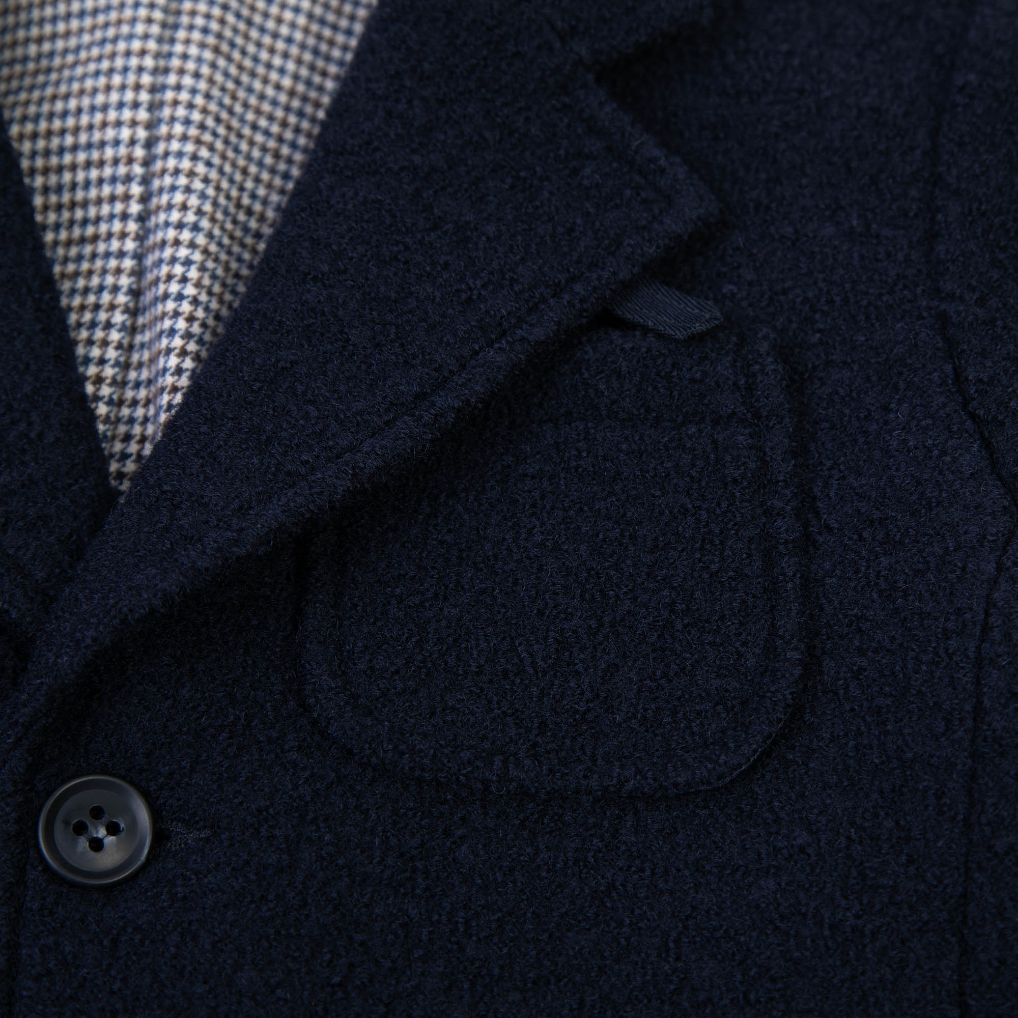 Boys Navy Wool Coat
