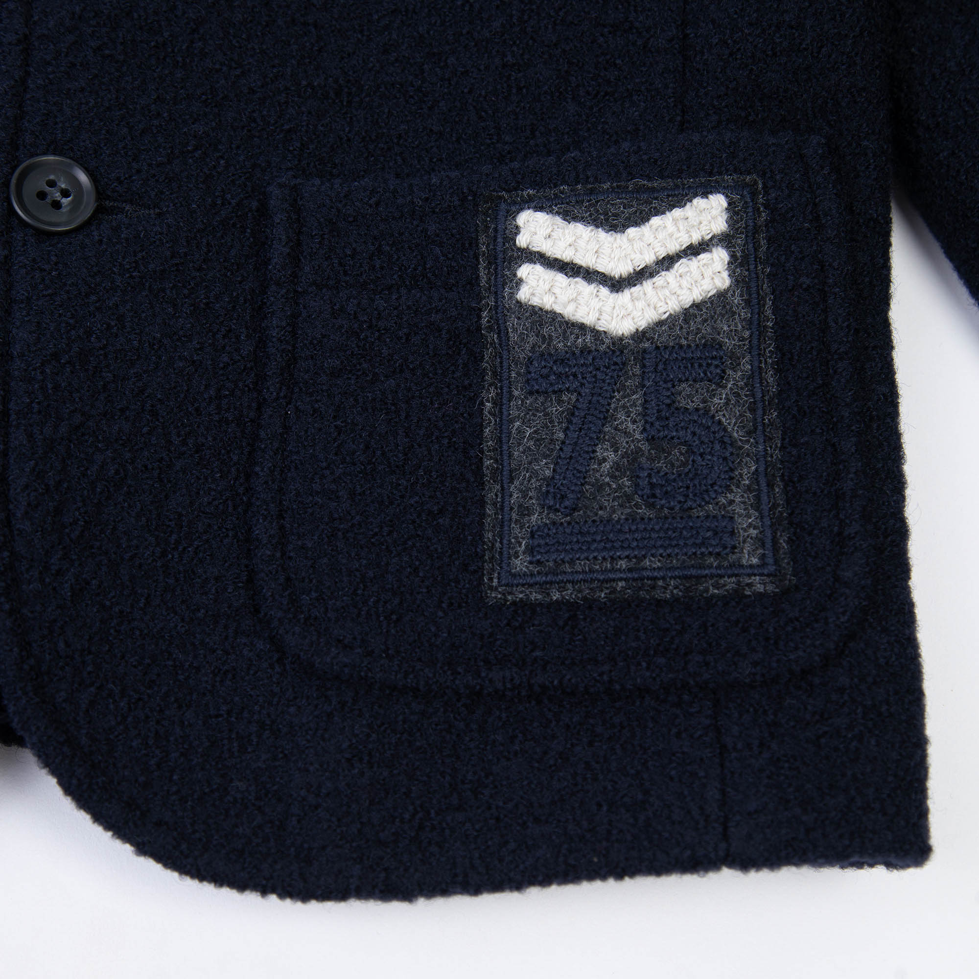 Boys Navy Wool Coat