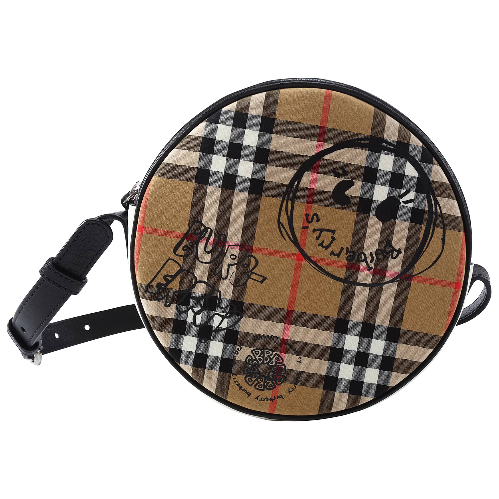 Girls Black & Yellow Check Bag