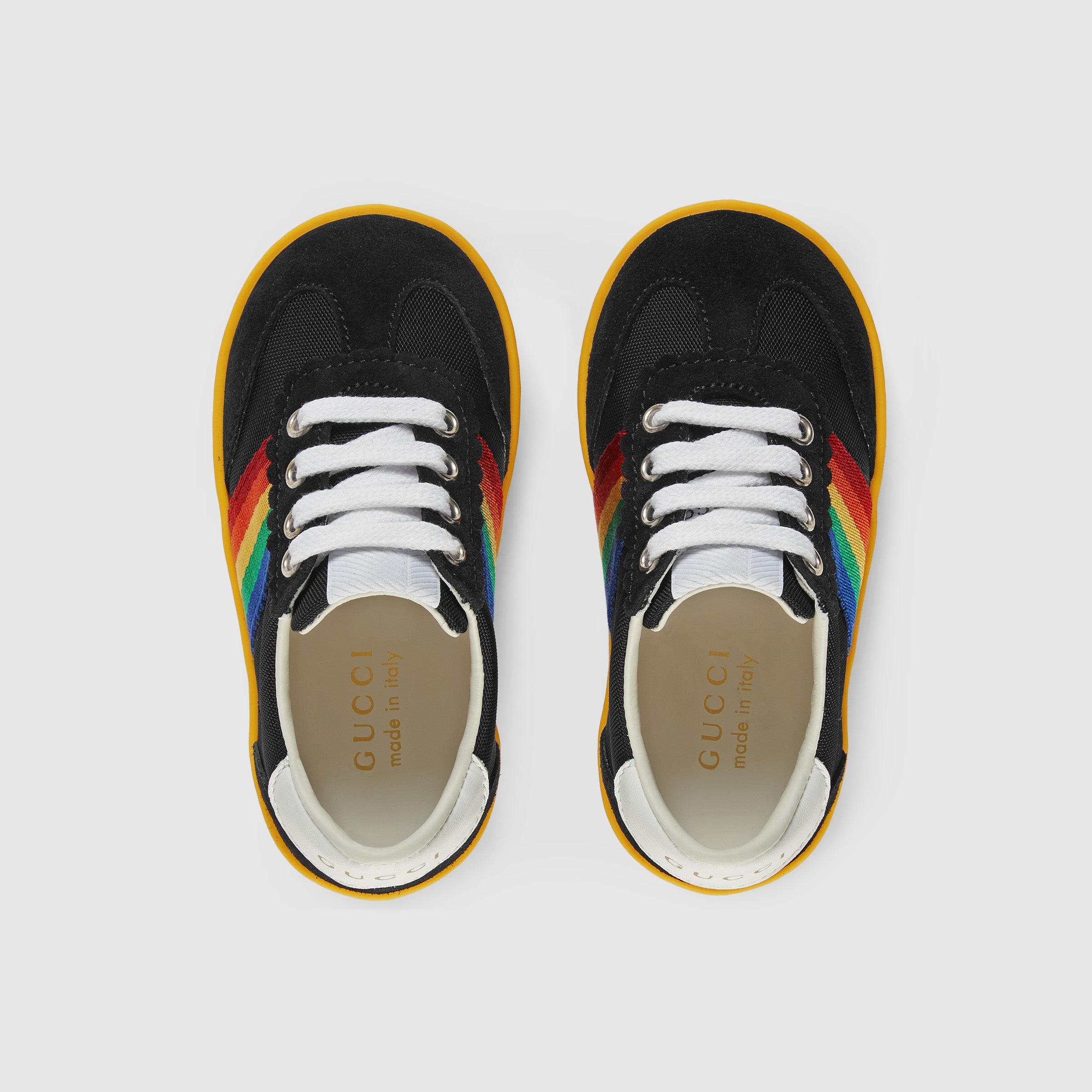 Baby Boys Black & Chromatic Stripes Shoes