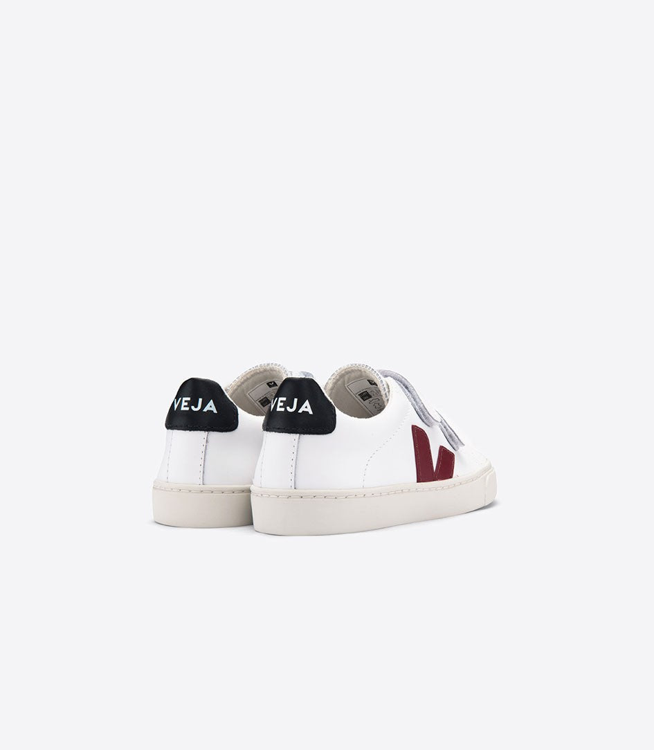 Boys & Girls White "Esplar" Velcro Leather Shoes