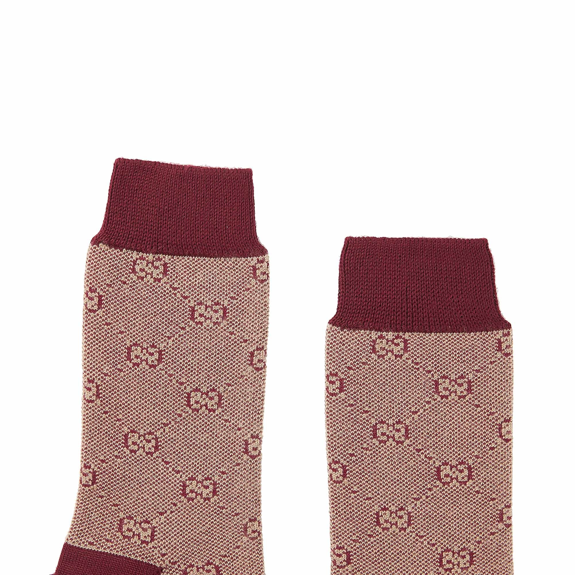 Boys Camel & Red Logo Wool Socks