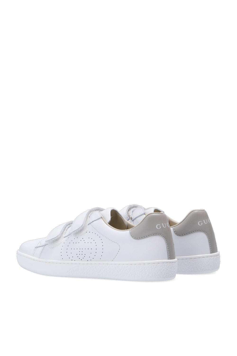 Boys & Girls White Calf Skin Sneakers