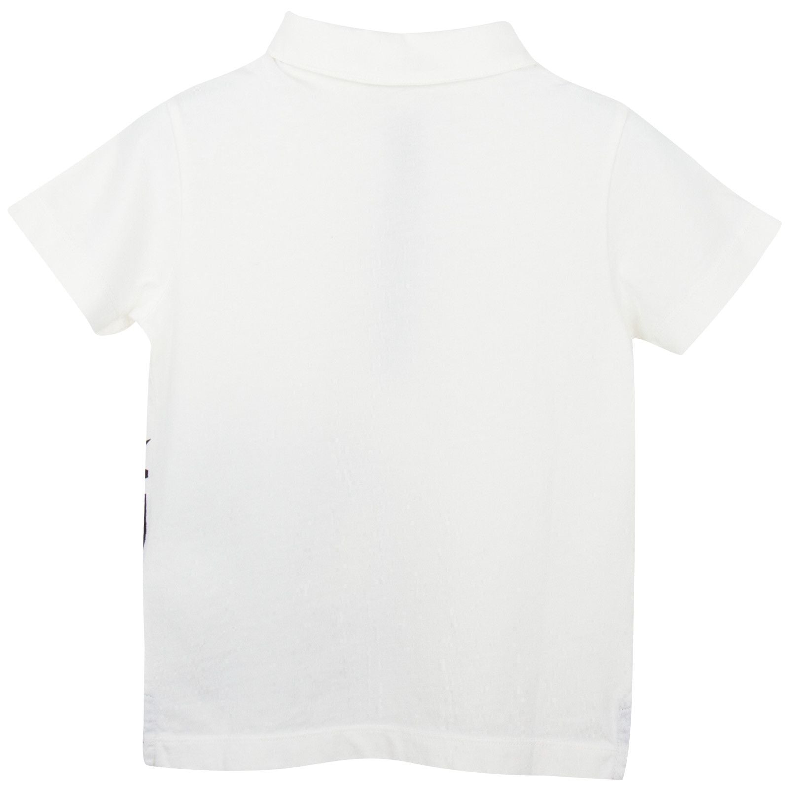 Boys White Short Sleeve Polo Shirt With Monster Logo - CÉMAROSE | Children's Fashion Store - 3