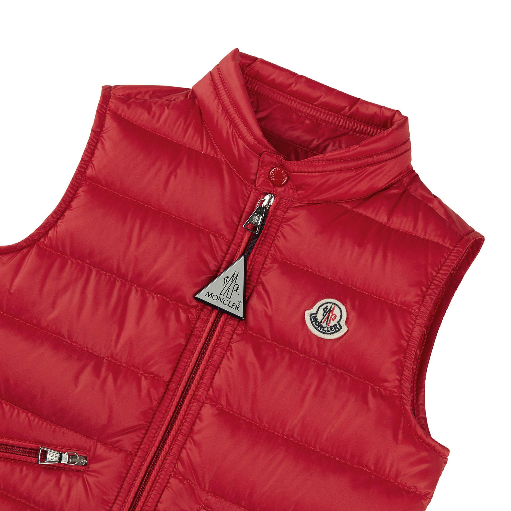Boys Red Padded Down Gilet