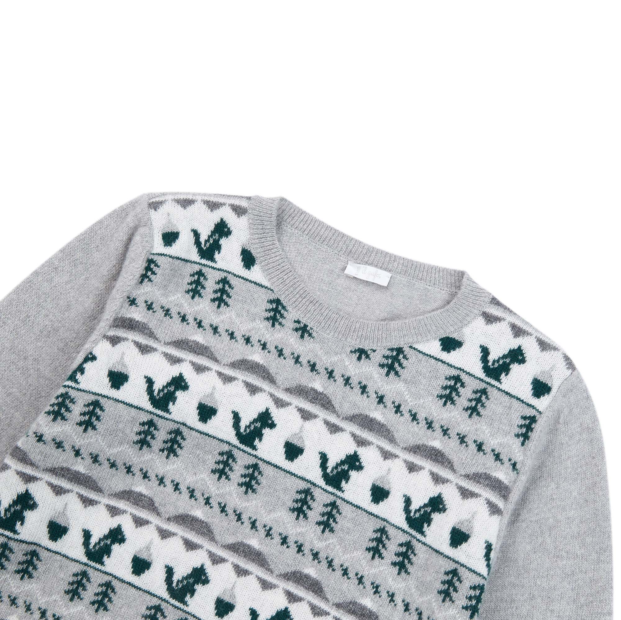 Baby Boys Grey Wool Sweater