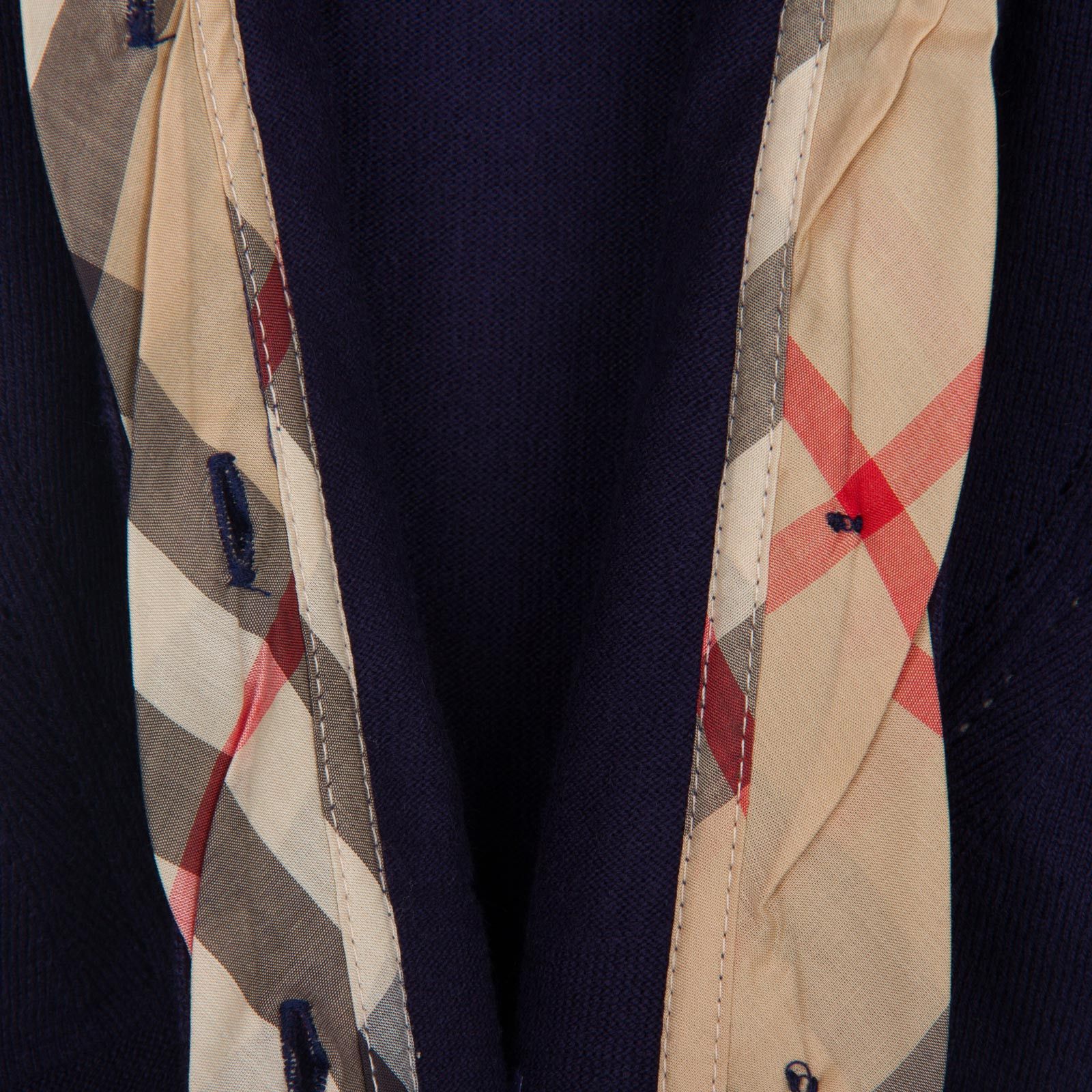 Girls Indigo&Blue Cardigan With Check Turn Up Cuffs - CÉMAROSE | Children's Fashion Store - 3