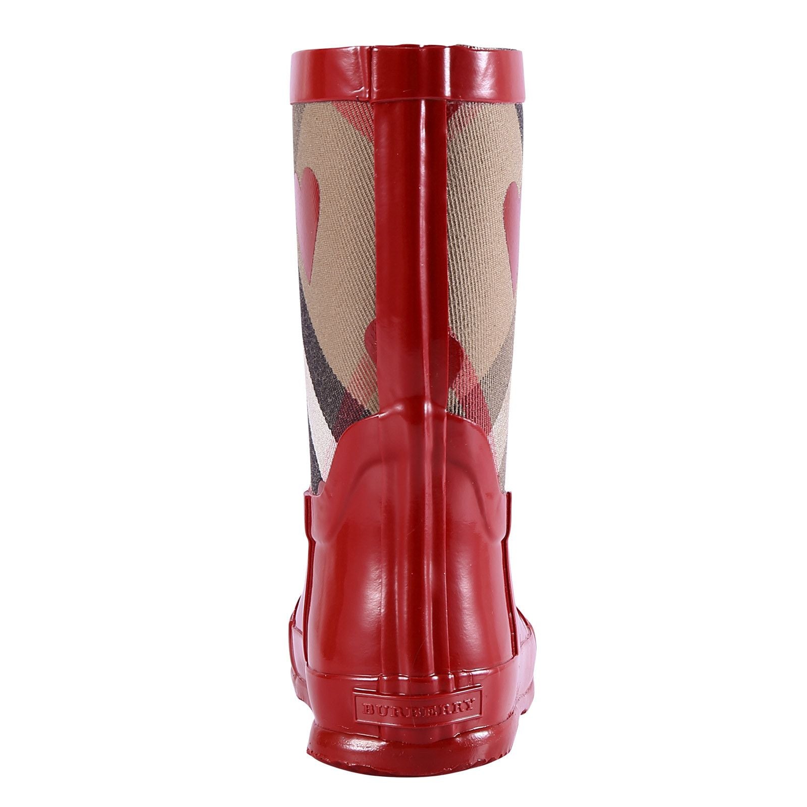Baby Girls Red Rain Boots With House Check & Hearts - CÉMAROSE | Children's Fashion Store - 3