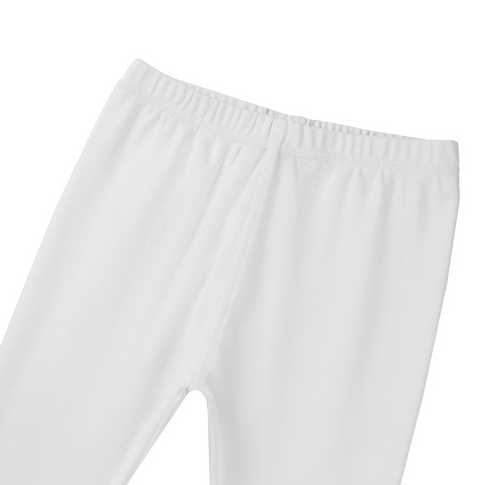 Baby Boys & Girls White Cotton Trousers