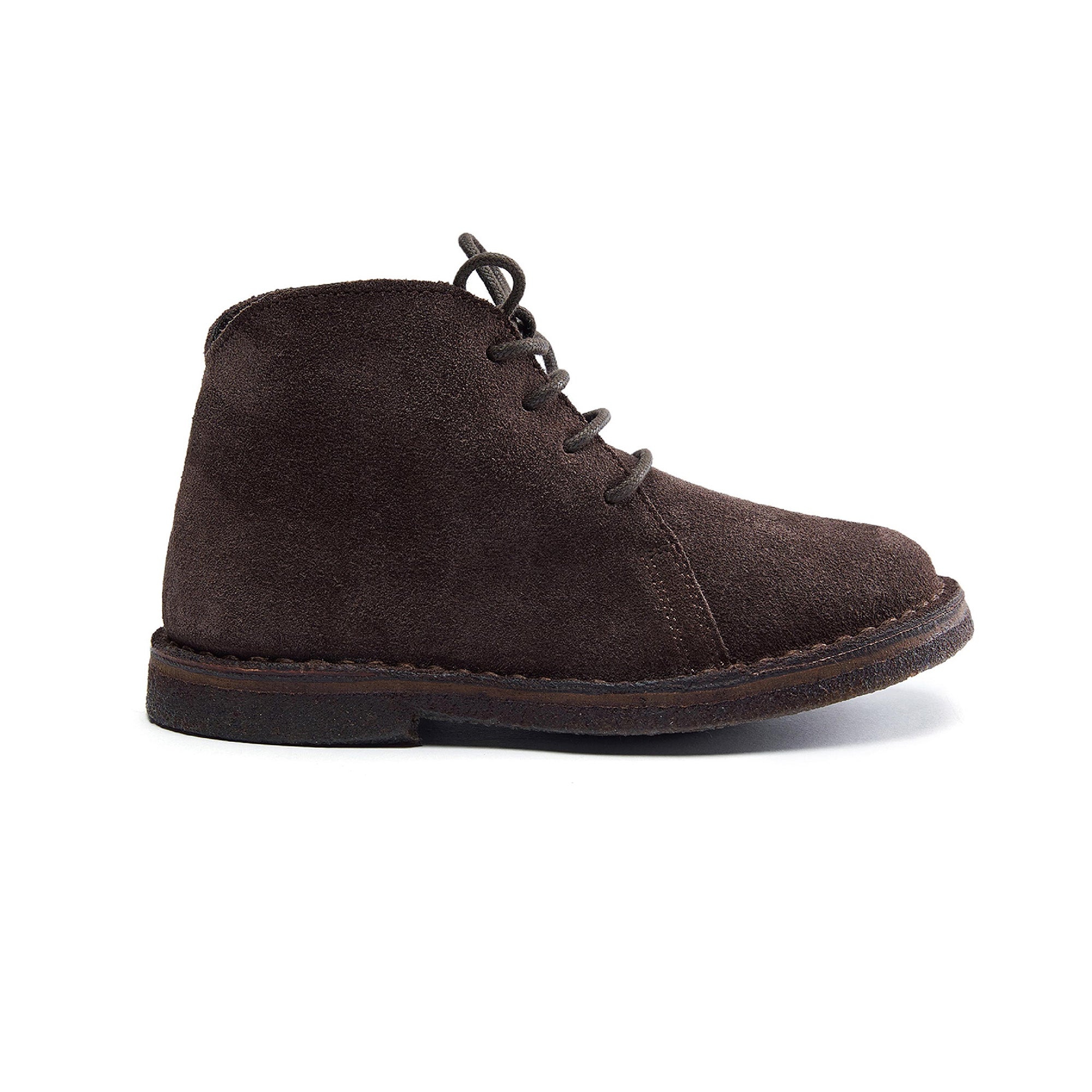 Boys & Girls Dark Brown Leather Shoes