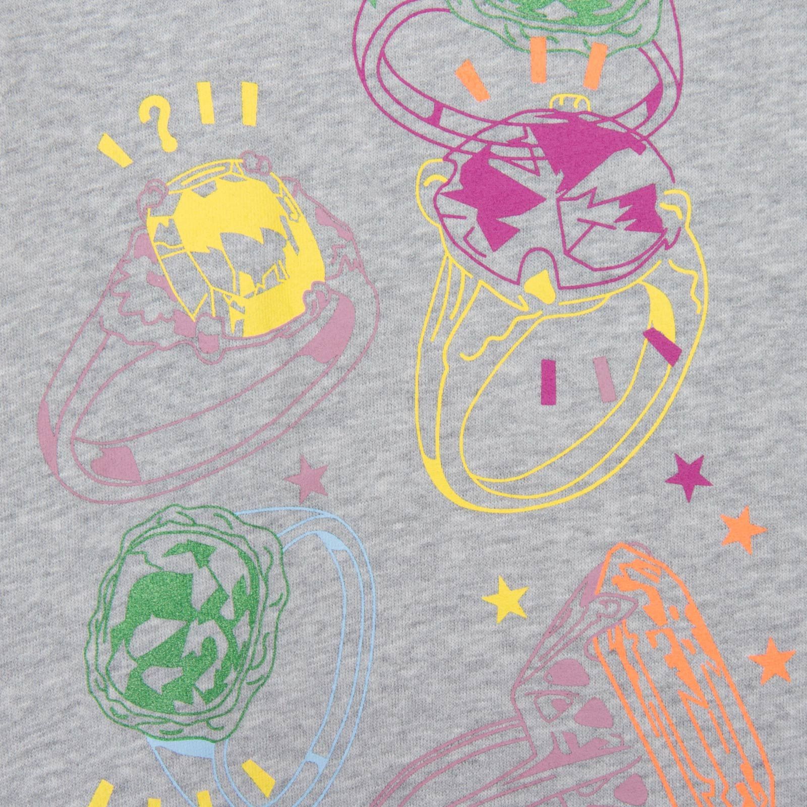 Betty Girls Grey Jeweled Rings Sweatshirt - CÉMAROSE | Children's Fashion Store - 3