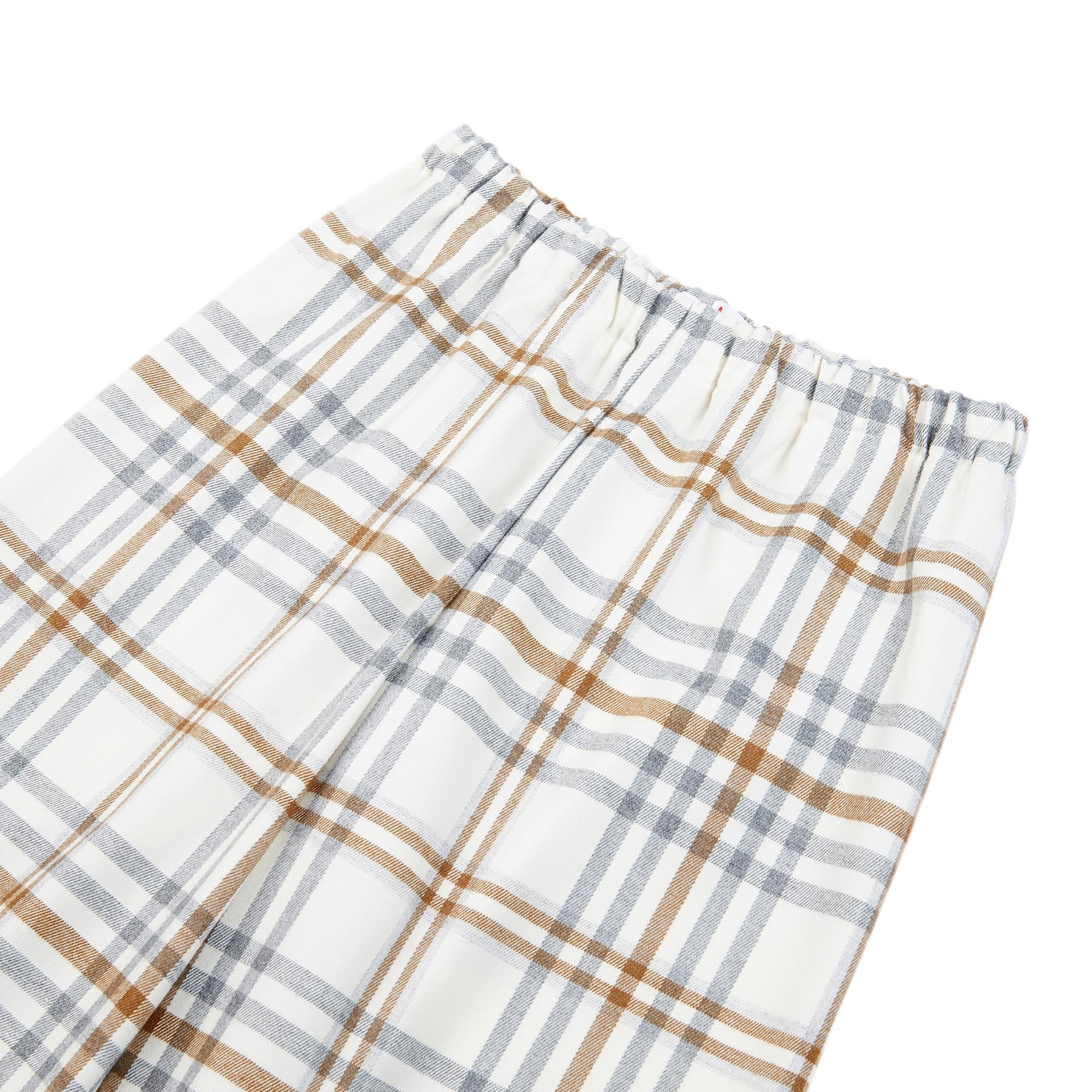 Girls Beige Check Trousers