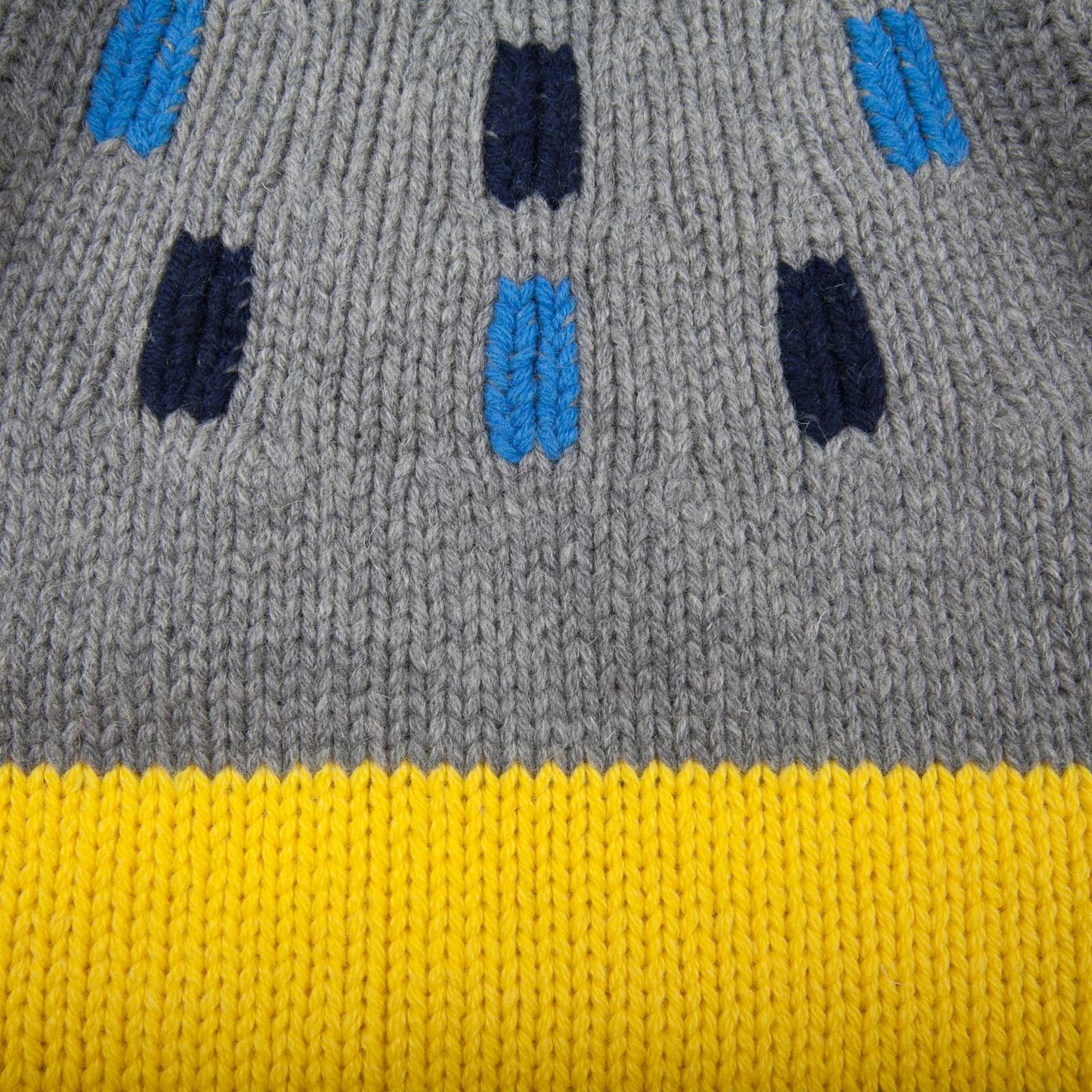 Freddie Boys Grey&Yellow Wool Sweater - CÉMAROSE | Children's Fashion Store - 3