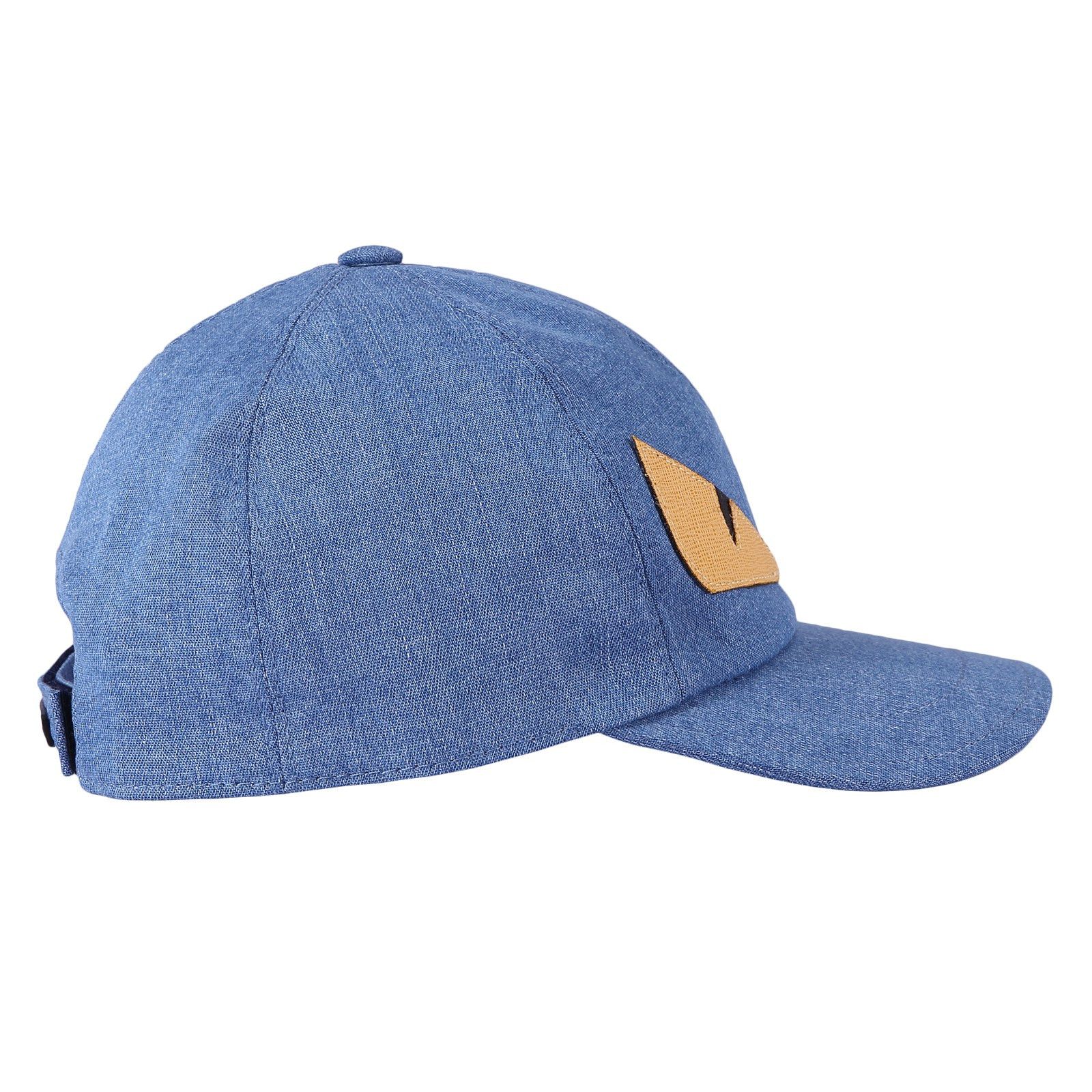 Boys Blue Cotton 'Monster' Eyes Printed Cap - CÉMAROSE | Children's Fashion Store - 3