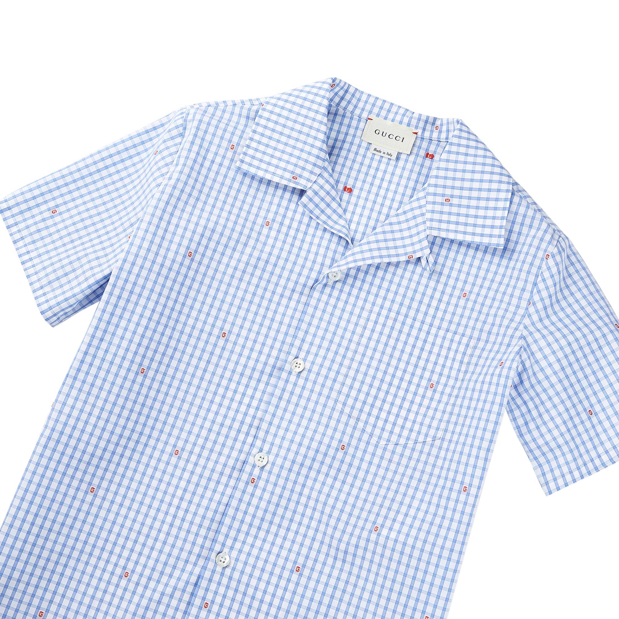 Boys Blue Check Cotton Shirt