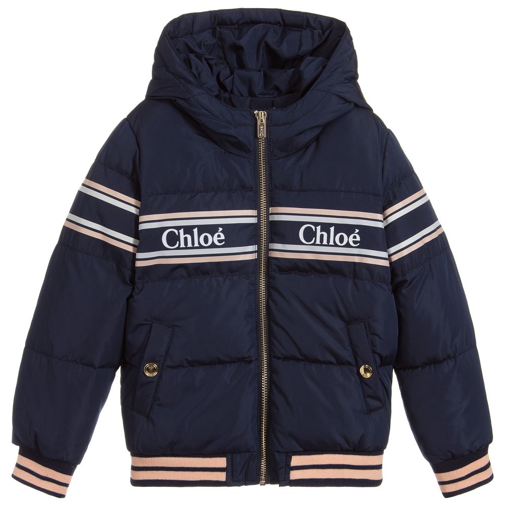 Girls Blue Hooded Zip Jacket