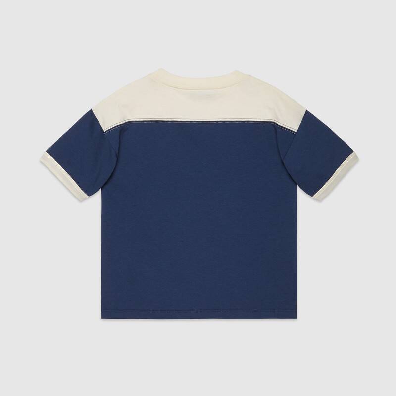 Boys Blue Tiger Cotton T-shirt