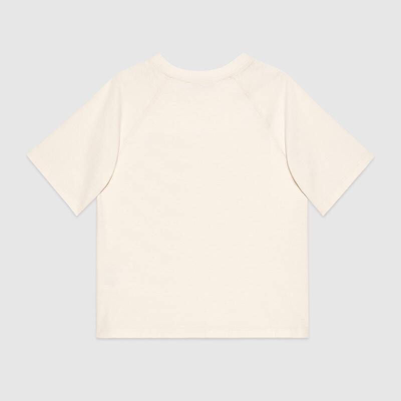 Boys White Tiger Logo Cotton T-shirt