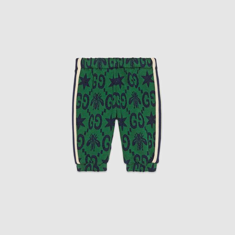 Baby Boys Green Logo Cotton Trousers