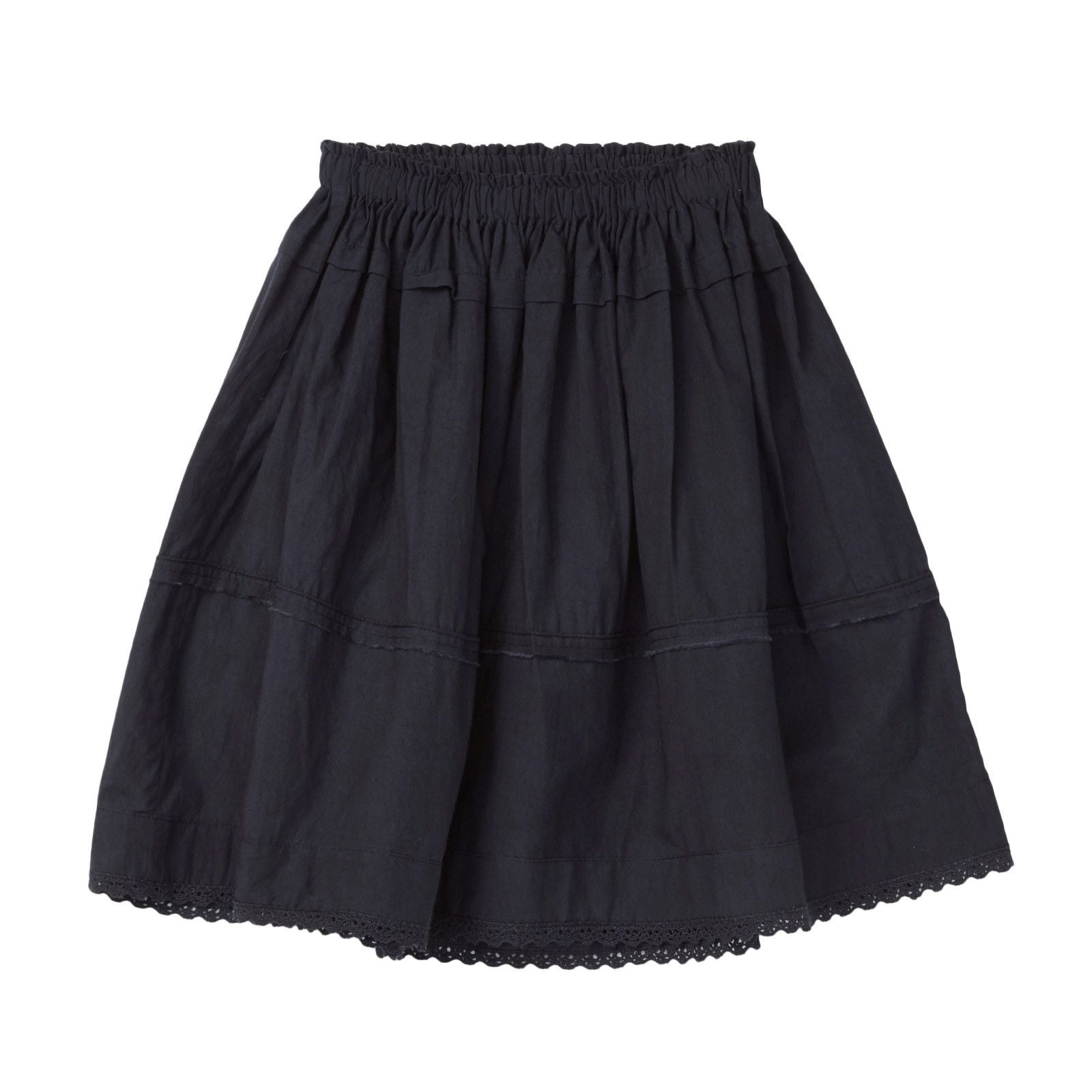 Girls Navy Blue Cotton Lace Hem Skirt - CÉMAROSE | Children's Fashion Store
