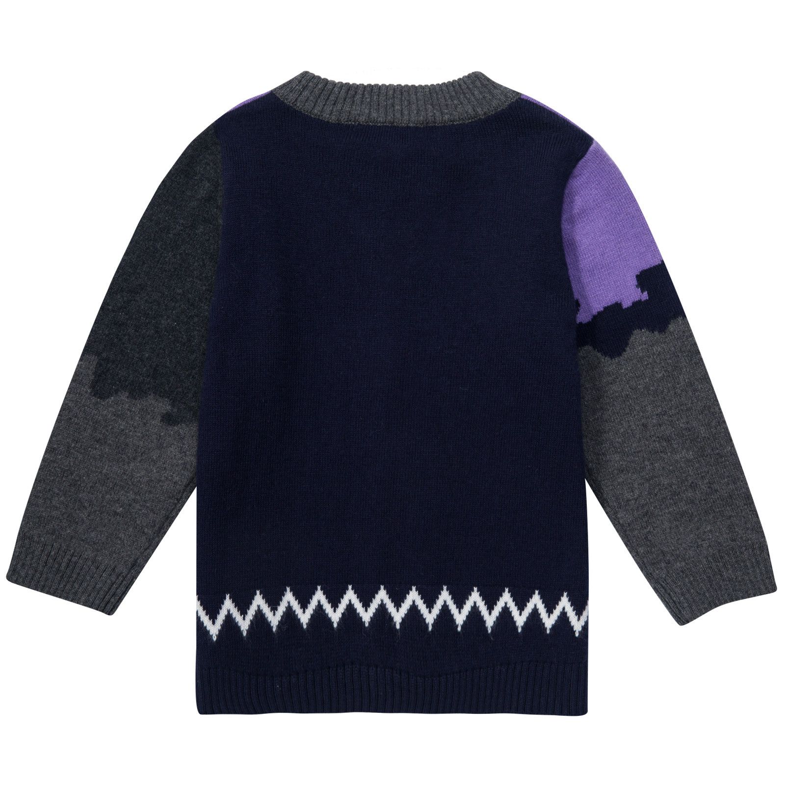 Baby Boys Blue Kintted Zip-up Cardigan - CÉMAROSE | Children's Fashion Store - 2