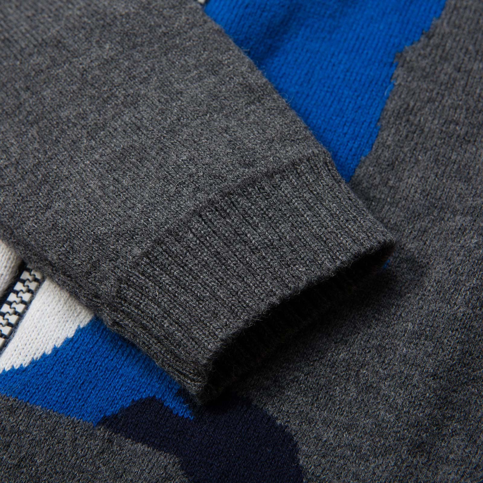 Baby Boys Blue Kintted Zip-up Cardigan - CÉMAROSE | Children's Fashion Store - 3