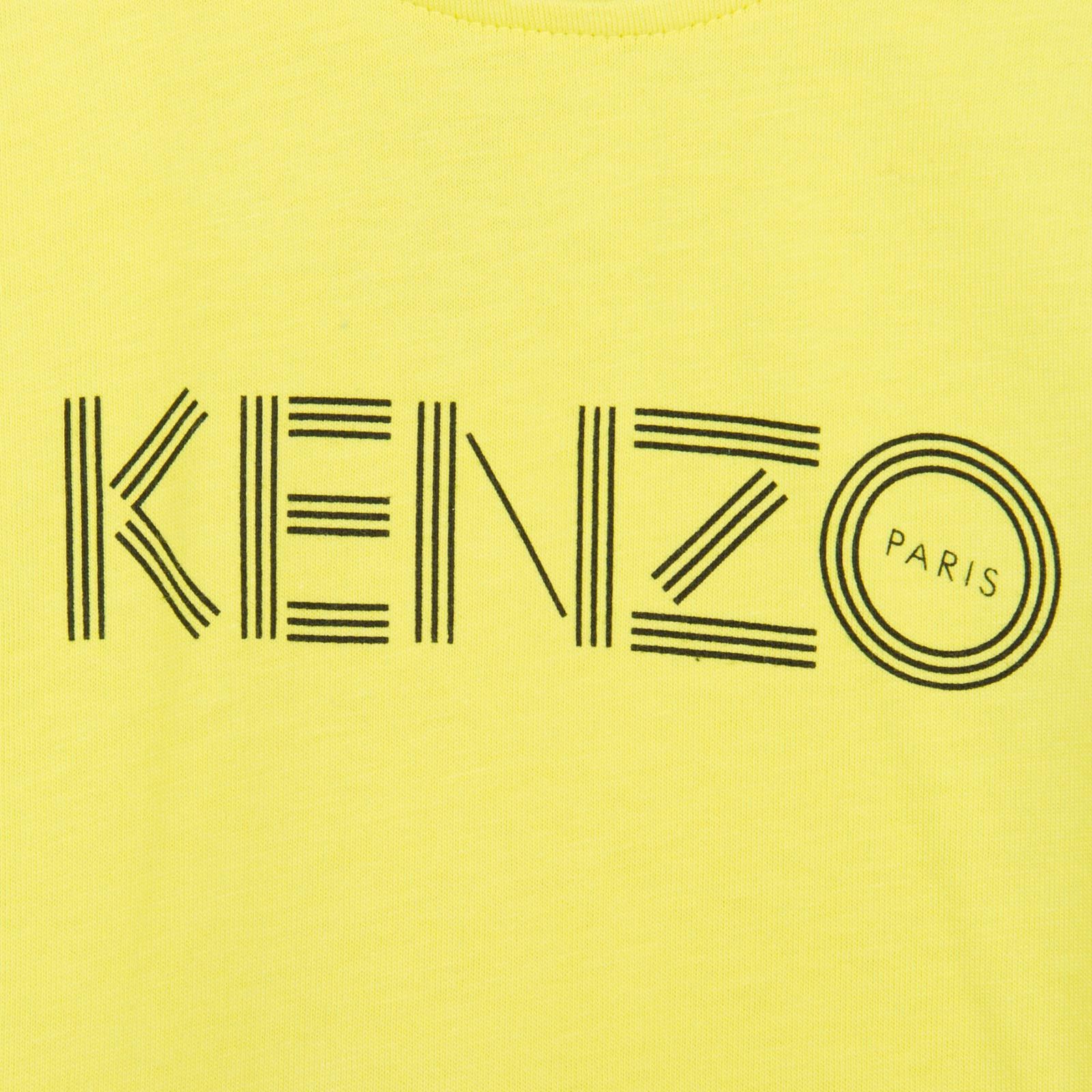 Baby Lime Green Cotton Jersey T-Shirt With Peeking Tiger - CÉMAROSE | Children's Fashion Store - 3