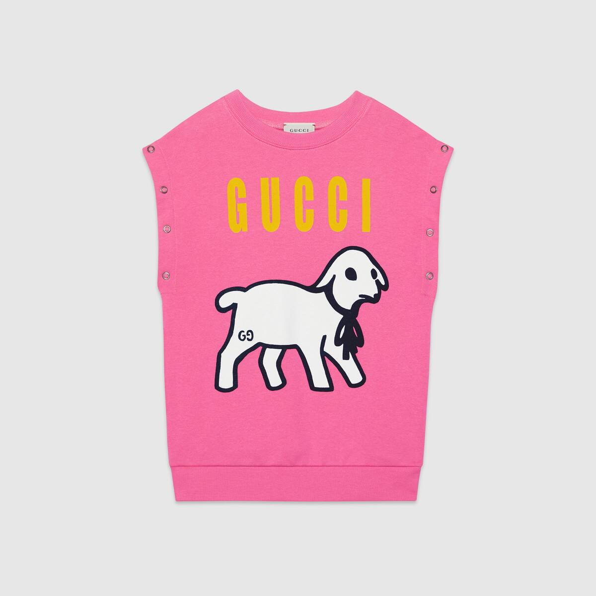 Girls Pink Logo Cotton Sweatshirt