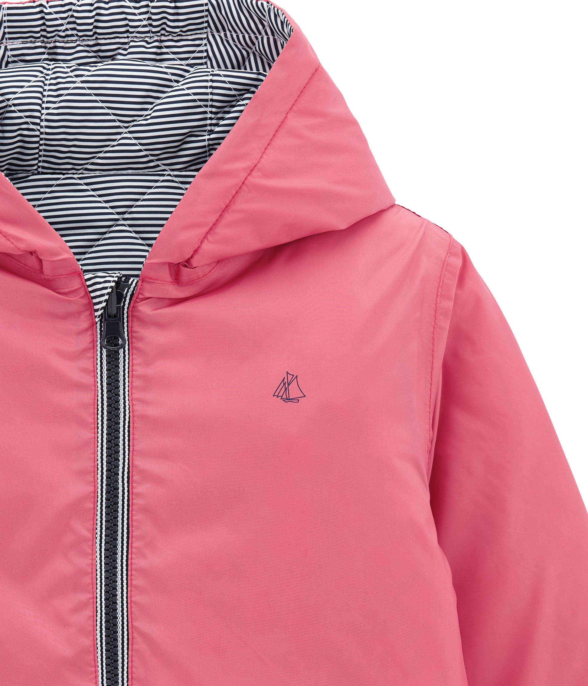 Boys Pink & Grey Reversibie Coat