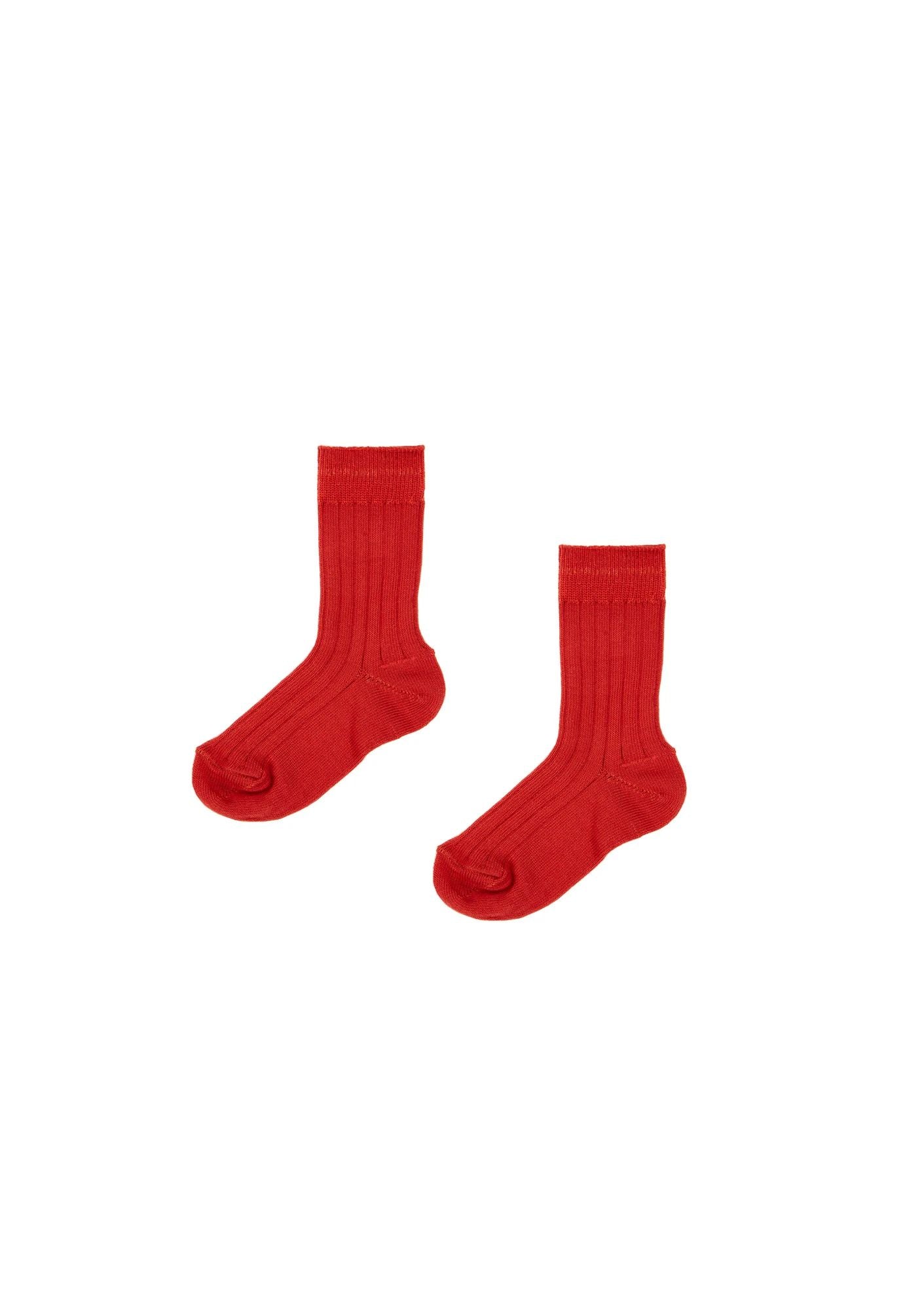 Baby Boys & Girls Red Cotton Socks
