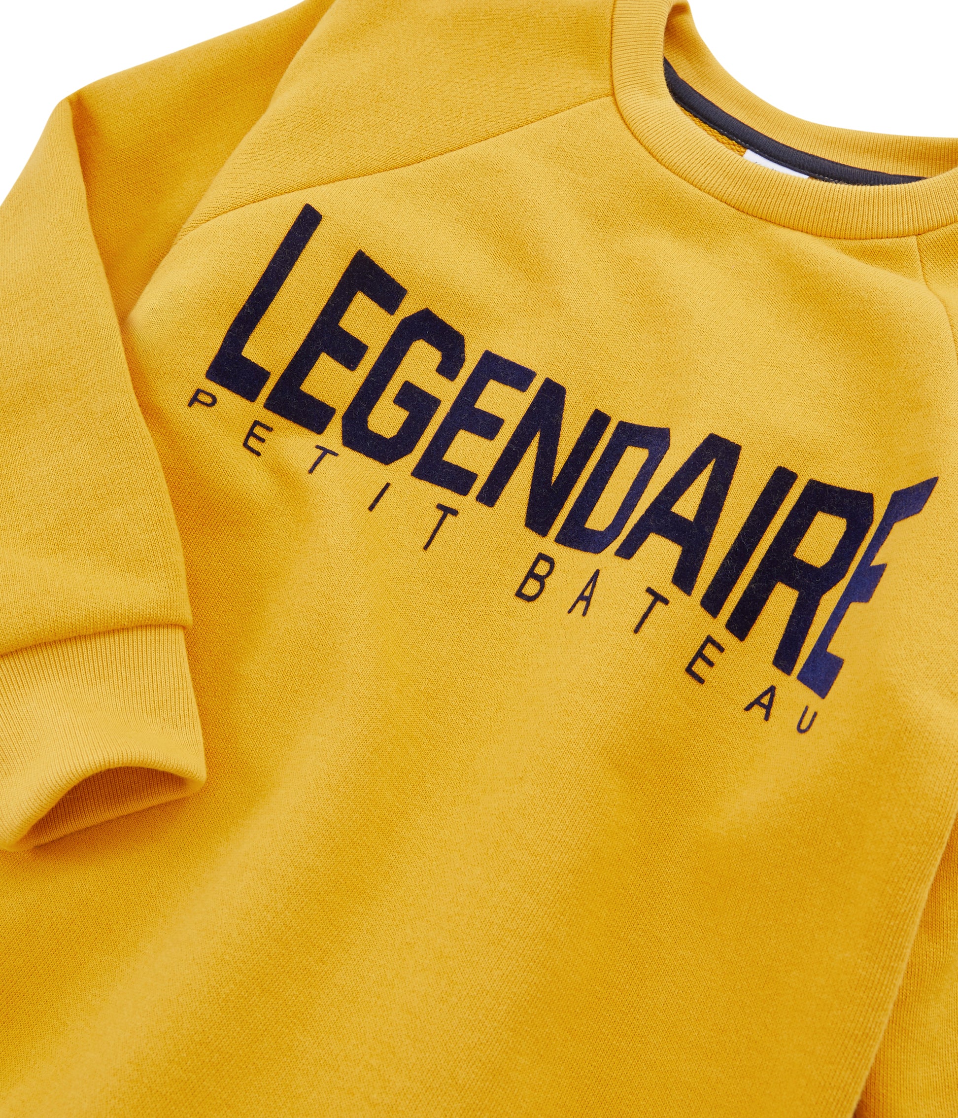Boys Yellow Logo Cotton Sweatshirt