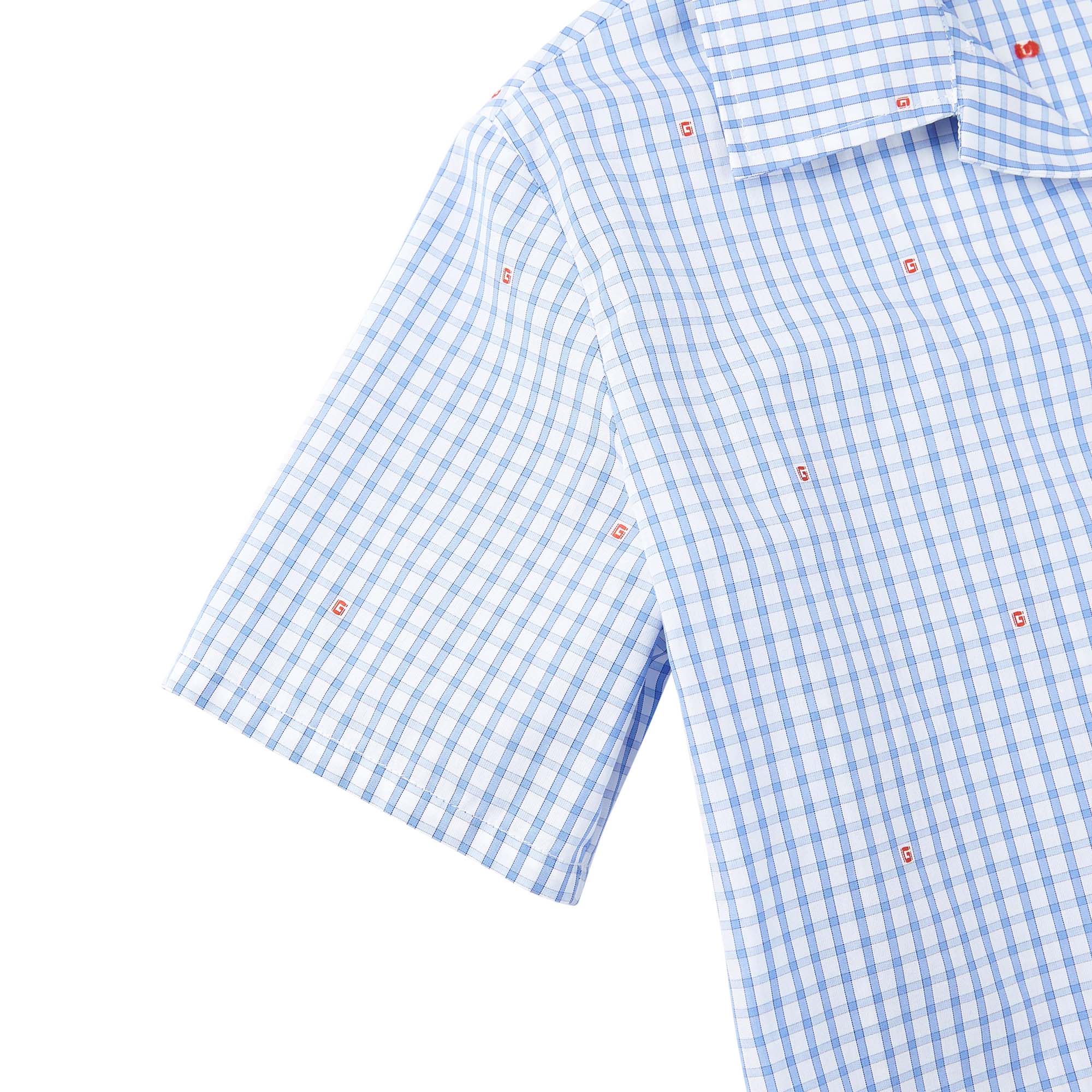 Boys Blue Check Cotton Shirt