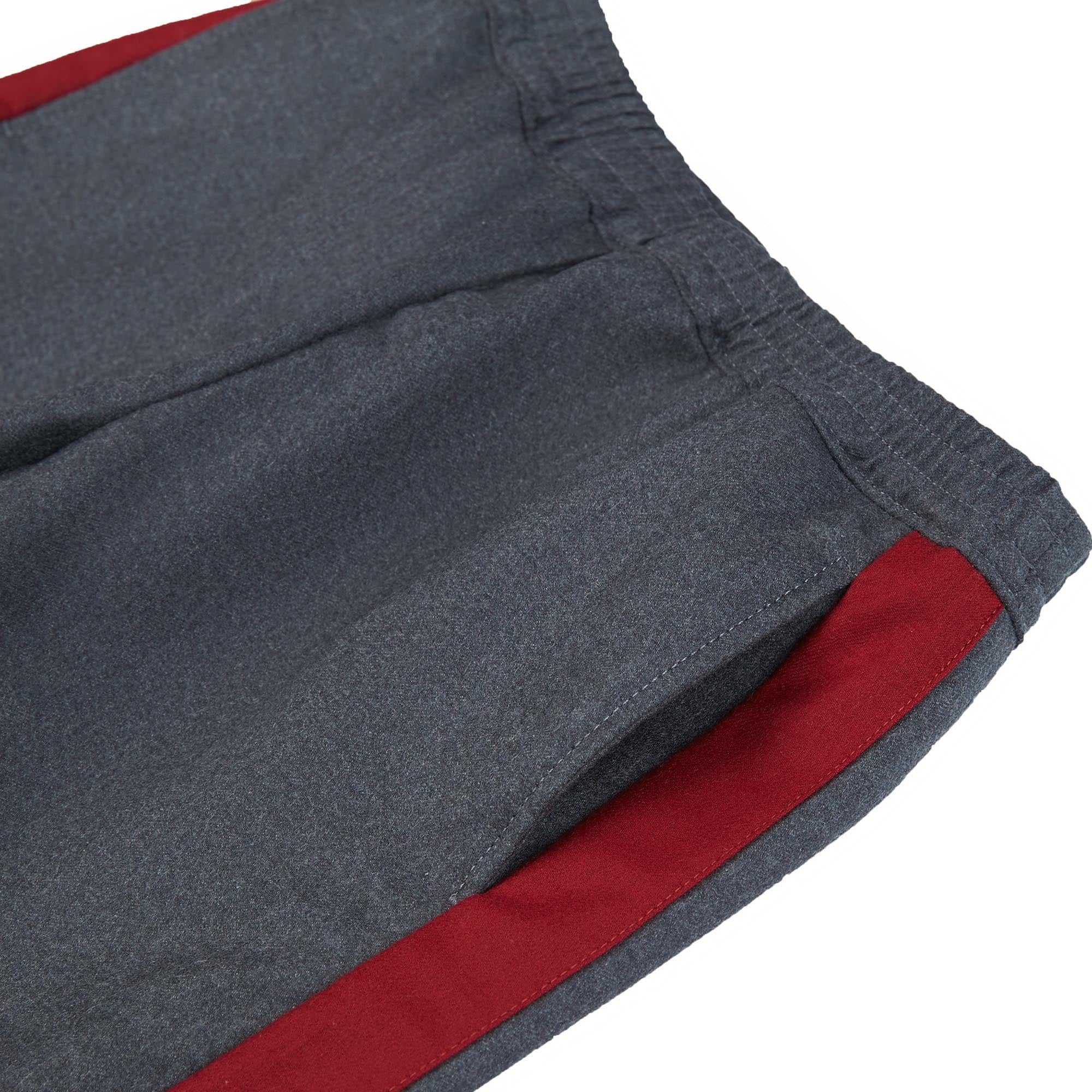 Boys Grey Logo Wool Trousers