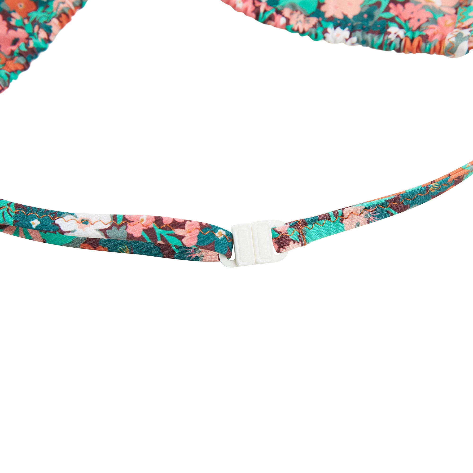 Girls Green Floral Swimsuit