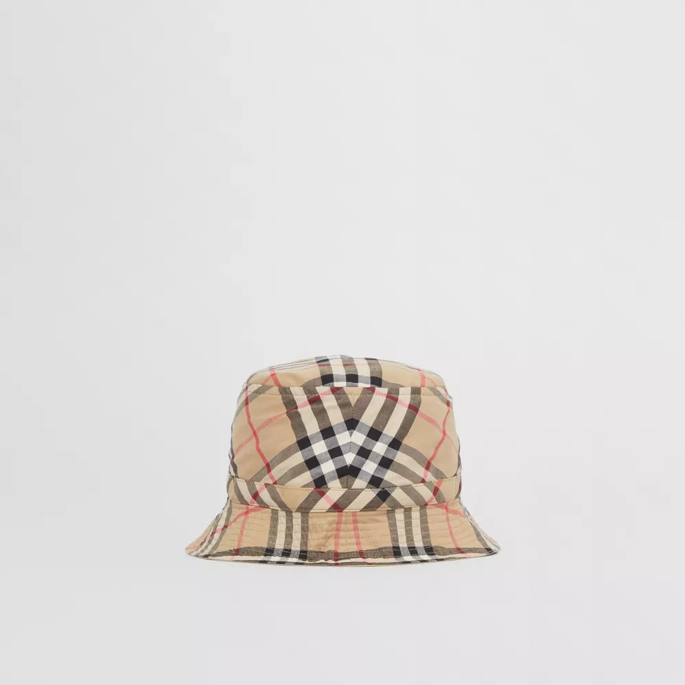 Boys & Girls Beige Stripe Cotton Hat