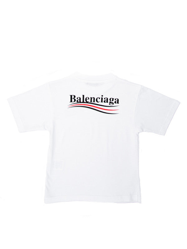 Boys & Girls White Logo Cotton T-Shirt