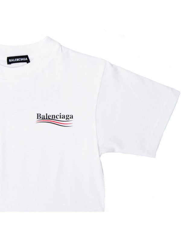 Boys & Girls White Logo Cotton T-Shirt