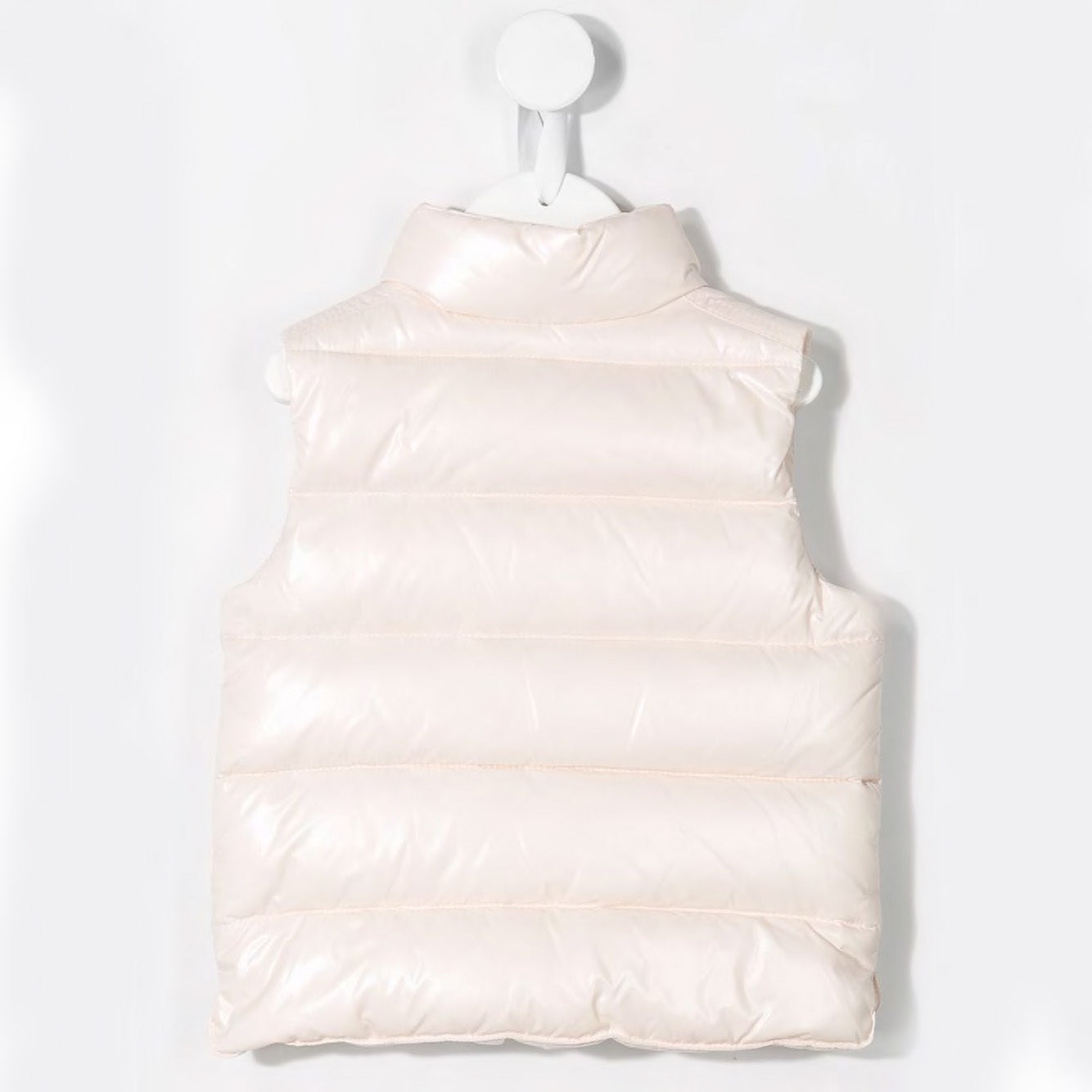 Gilet matelassé en duvet rose pastel « Bernard » pour bébé fille