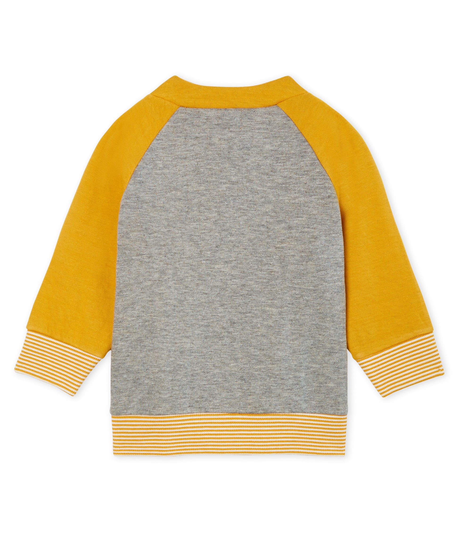 Baby Boys Grey & Yellow Cotton Cardigan
