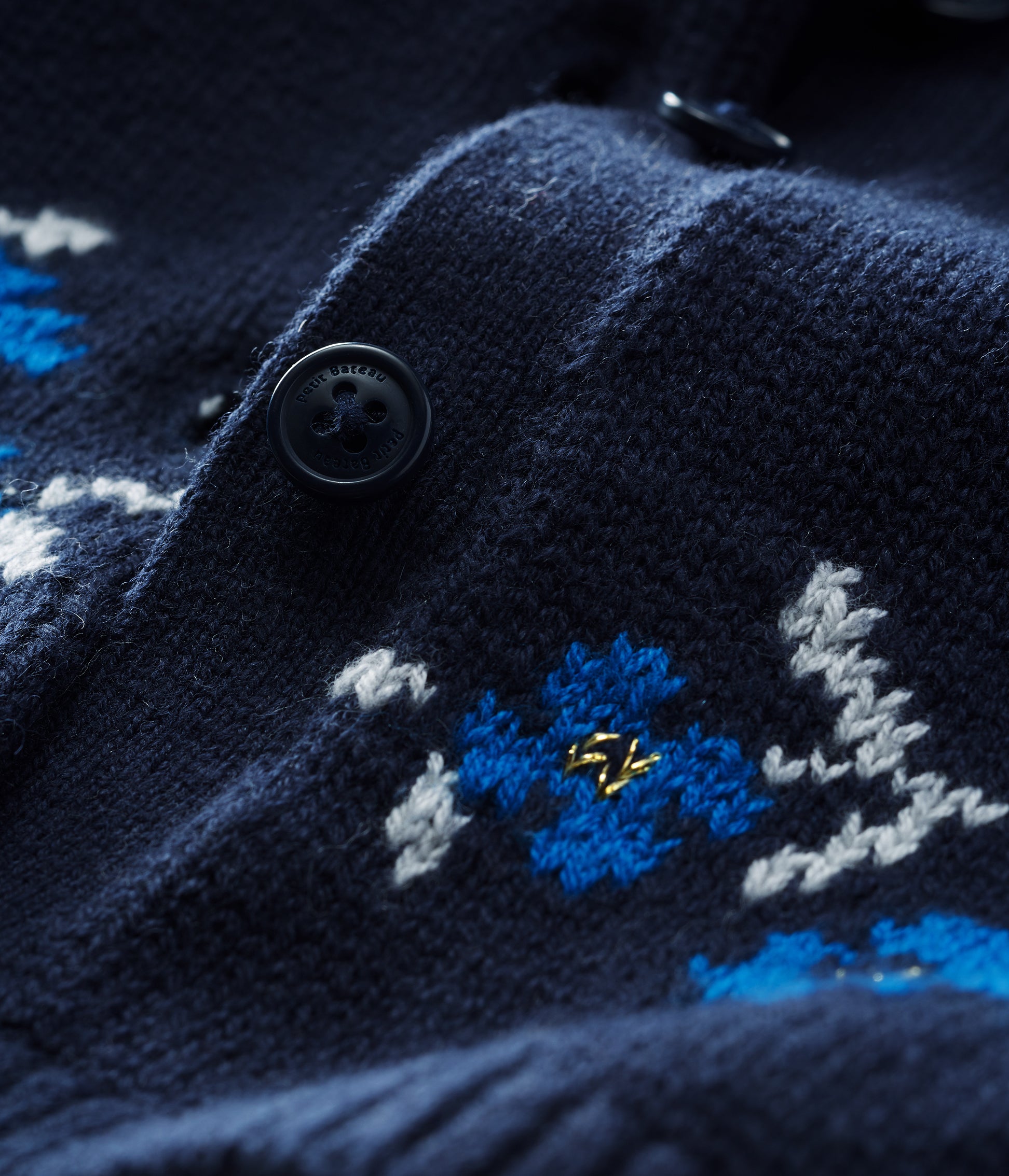 Baby Girls Blue Embroidered Cardigan